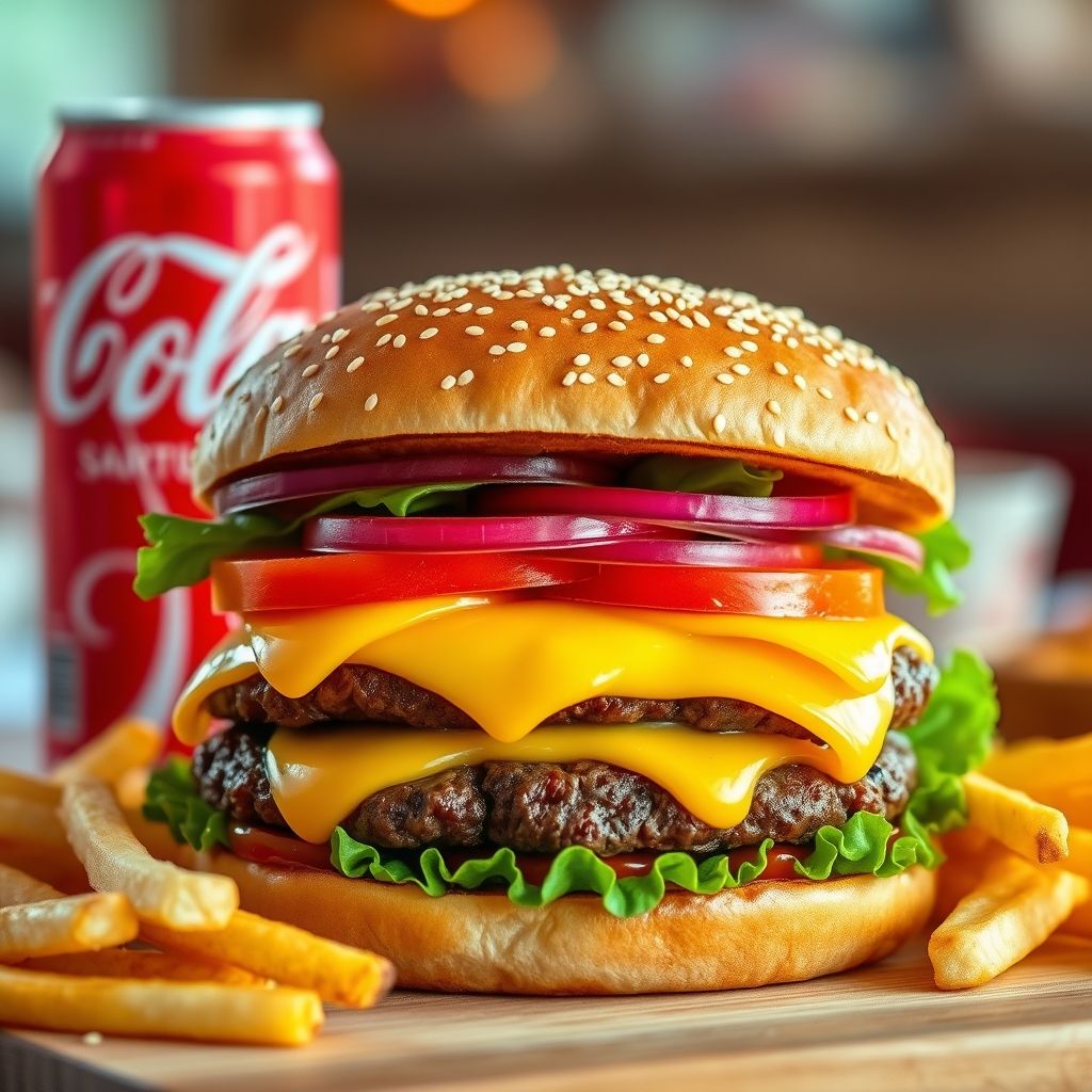 Menu double cheeseburger