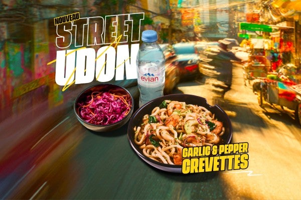 MENU STREET UDON - GARLIC & PEPPER CREVETTES