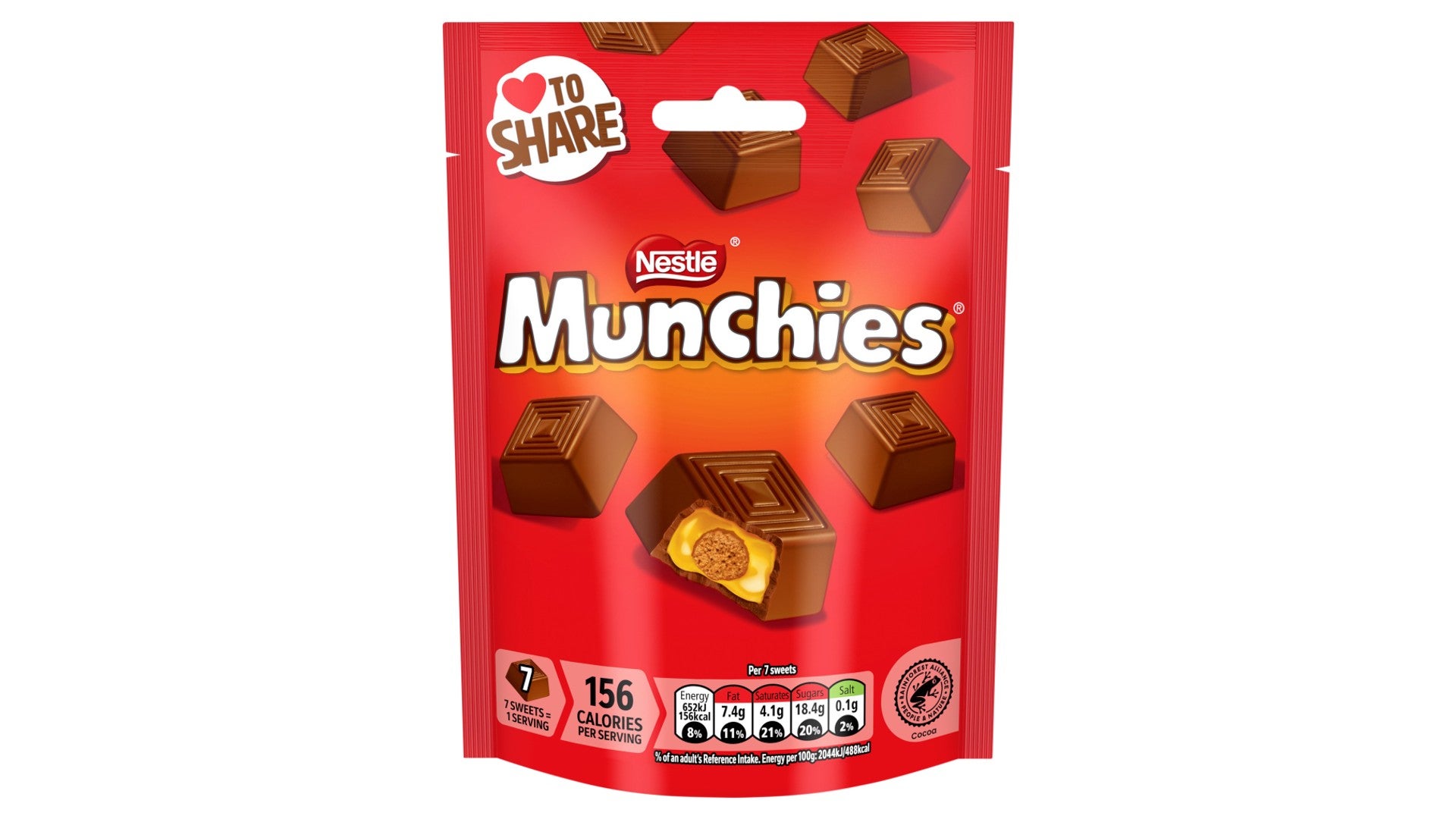 Munchies Milk Chocolate Sharing Bag 104g