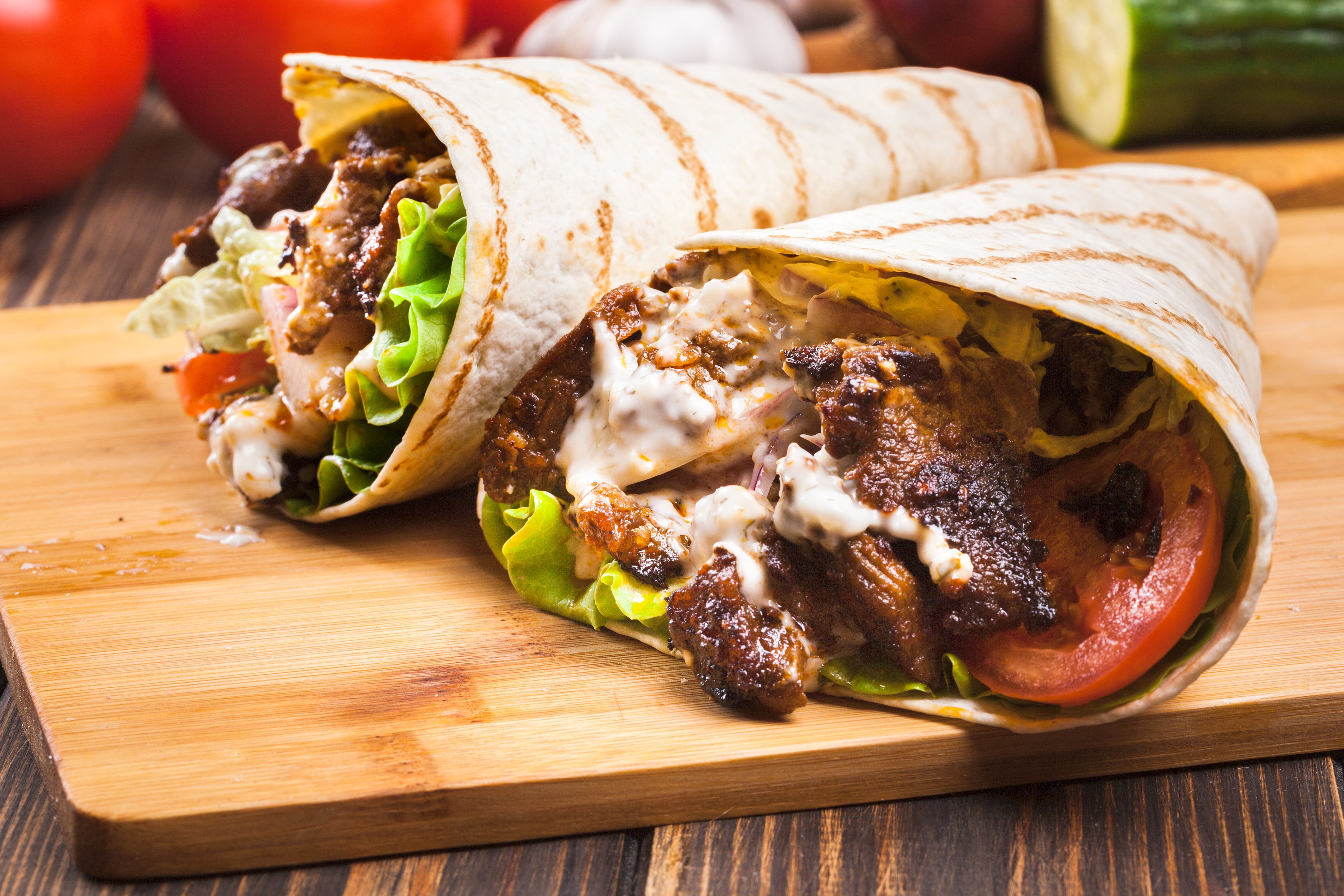 wrap beef pizza tortilla kebab doner turkish hub sandwich tasty fresh wraps tampines bellissimo vegetables central meat deliveroo menu shutterstock