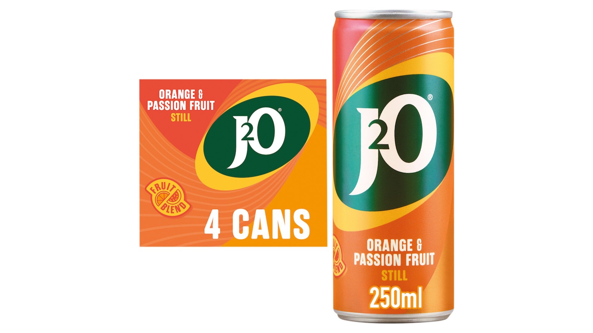 J2O Orange & Passionfruit Can 4X250Ml