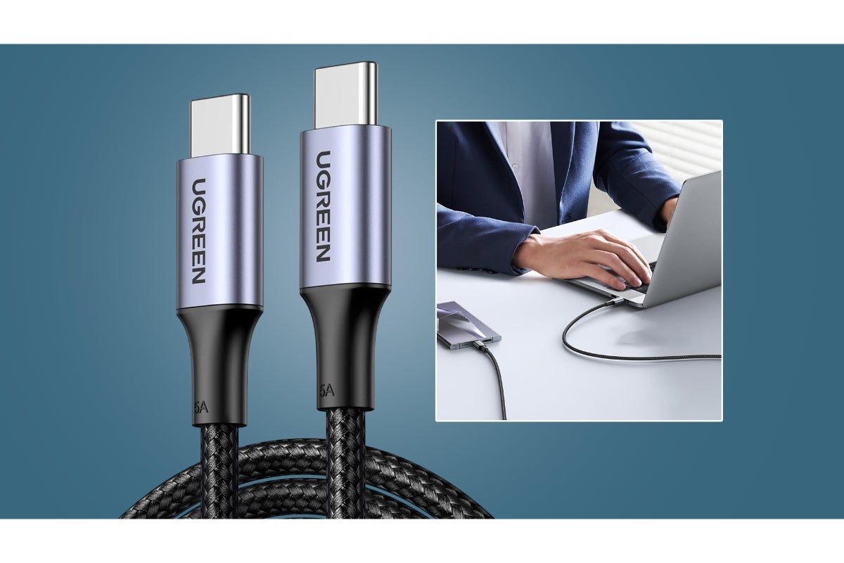 100W USB-C to USB-C PD Fast Charging Braided Cable 1M by UGREEN