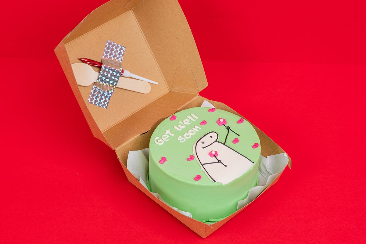 Flower get well soon cake