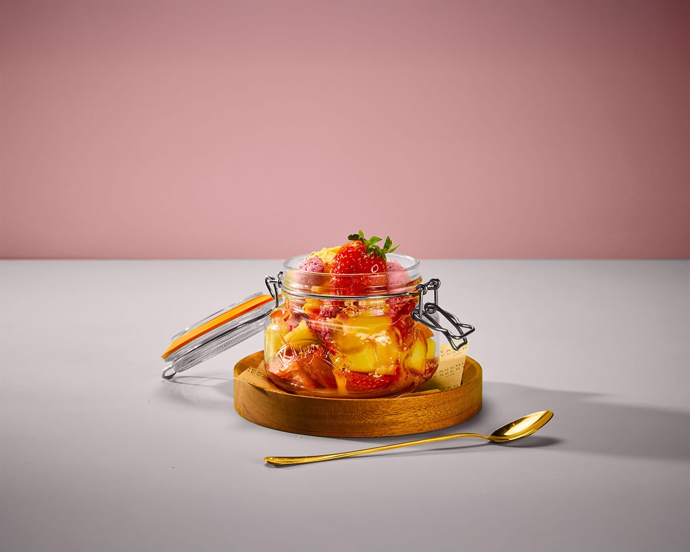 Mango, Strawberry & Coconut Sundae