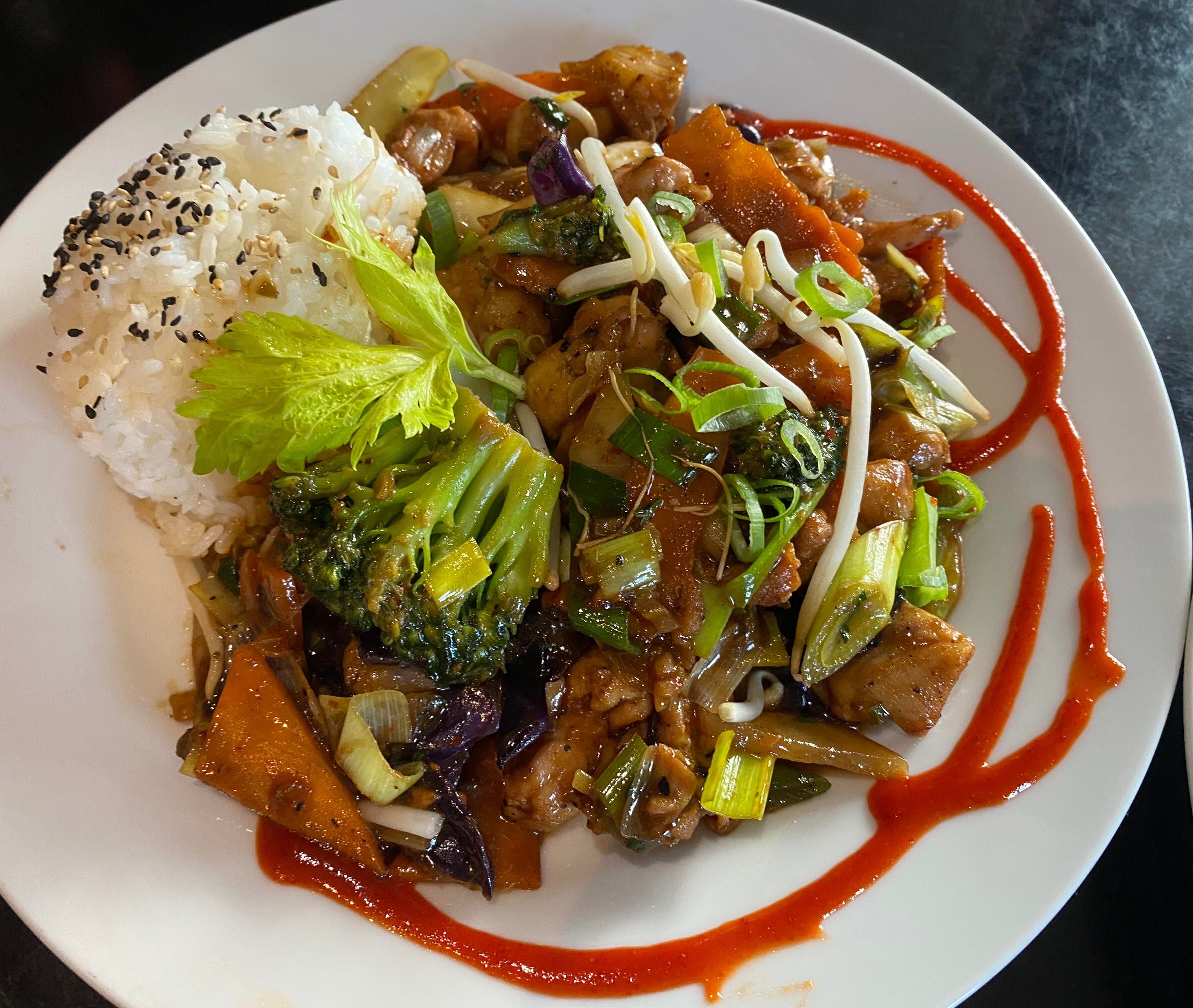 Wok Poulet et légumes sautés