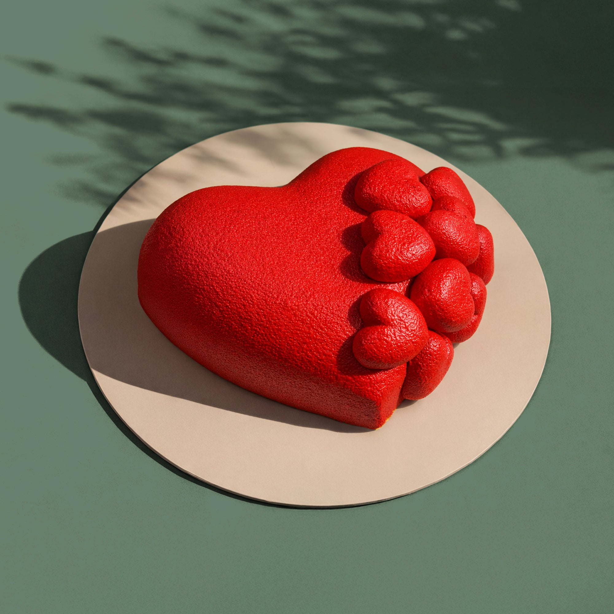 Red Love Heart Cake