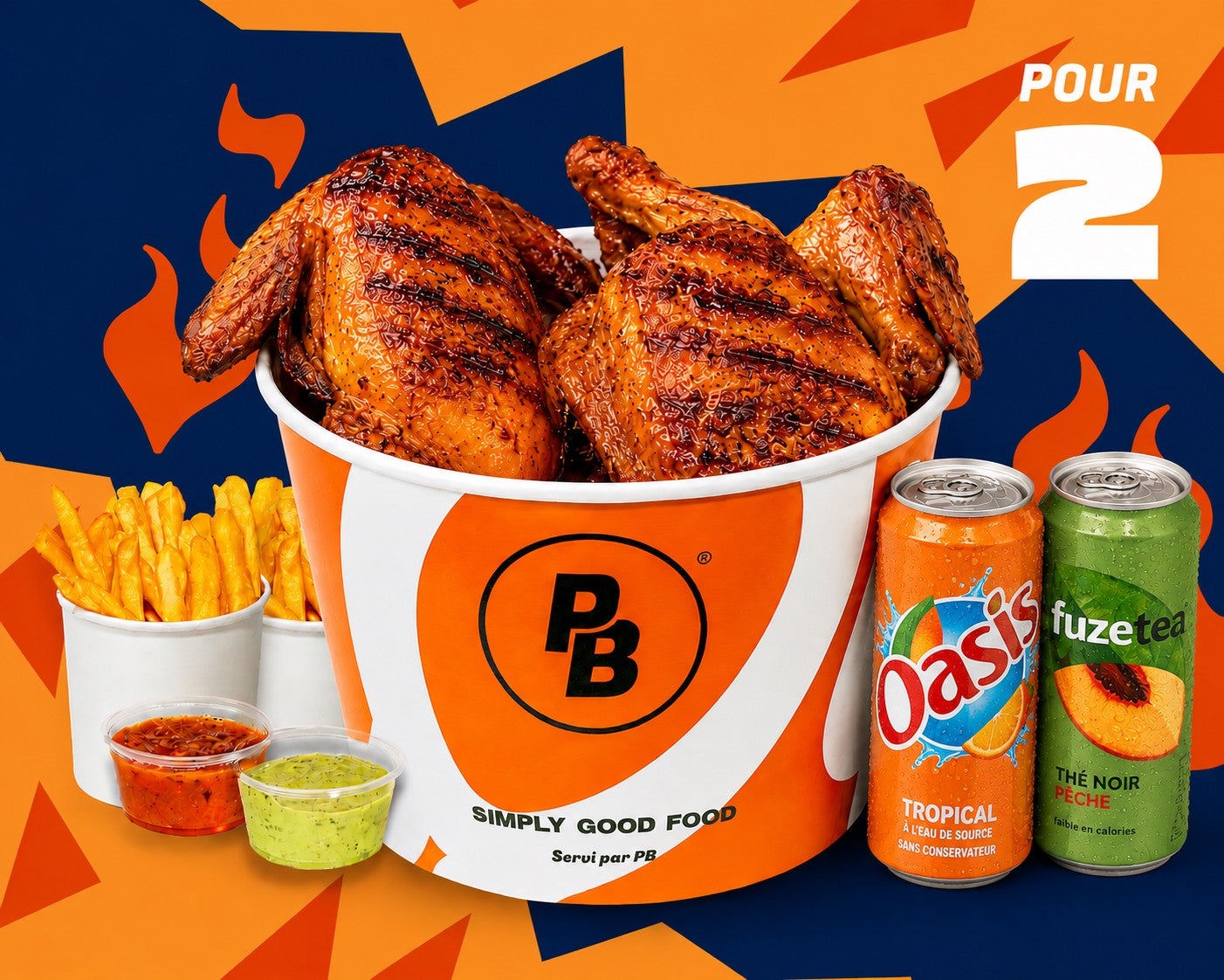 Menu  Duo 1/2 Poulet 