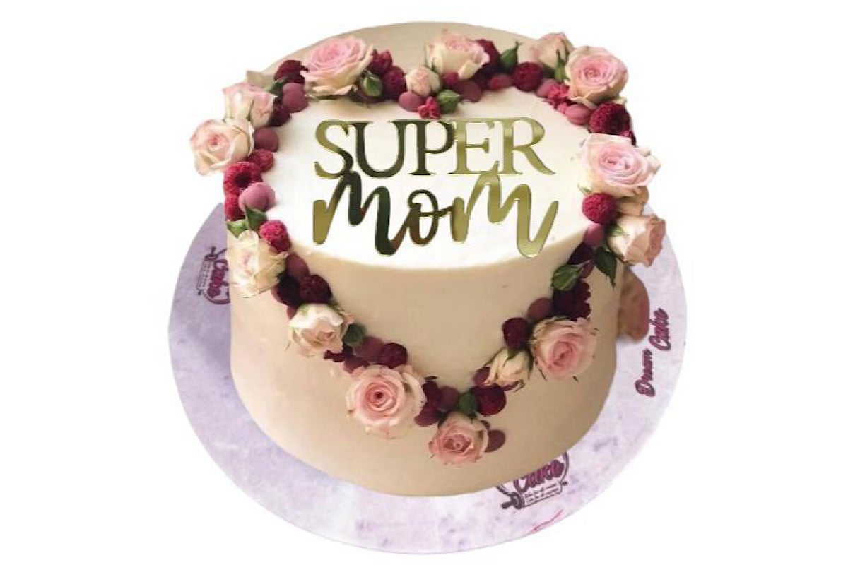 Super Mom cake flowers