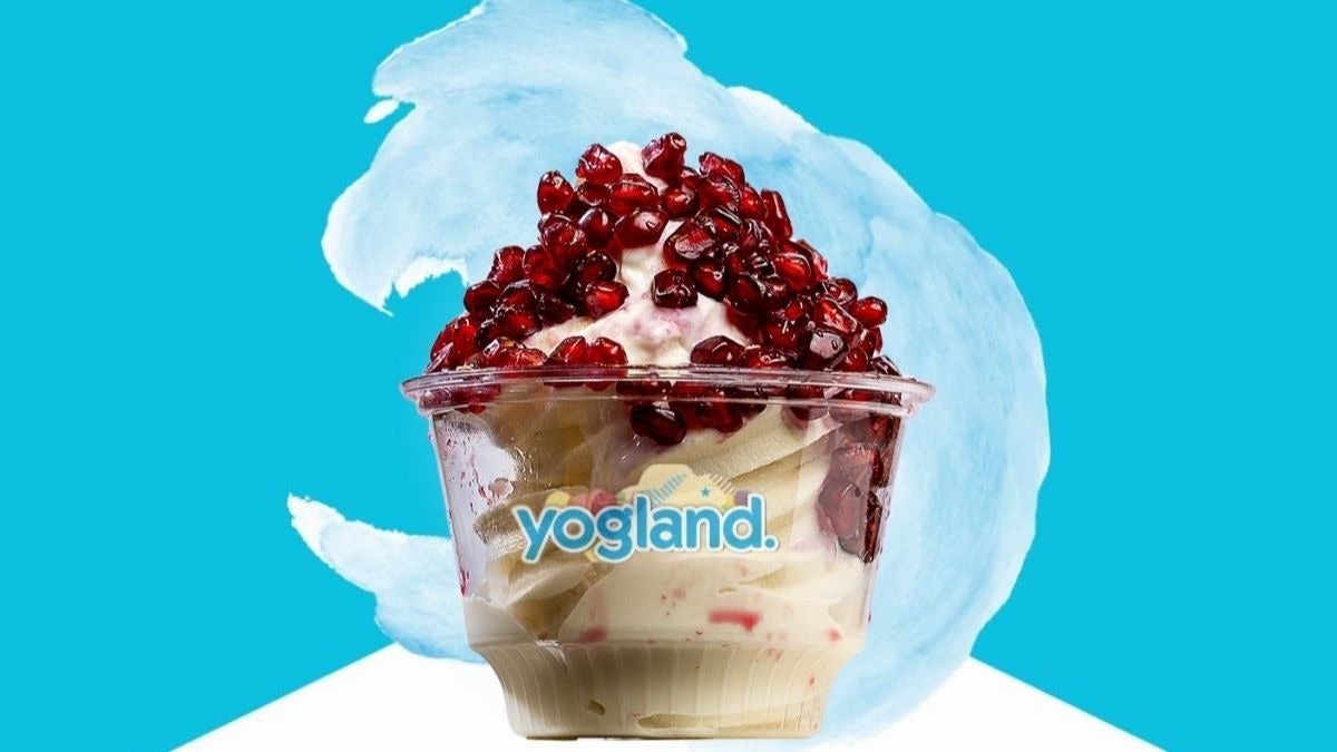 Pomegranate ice cream twister