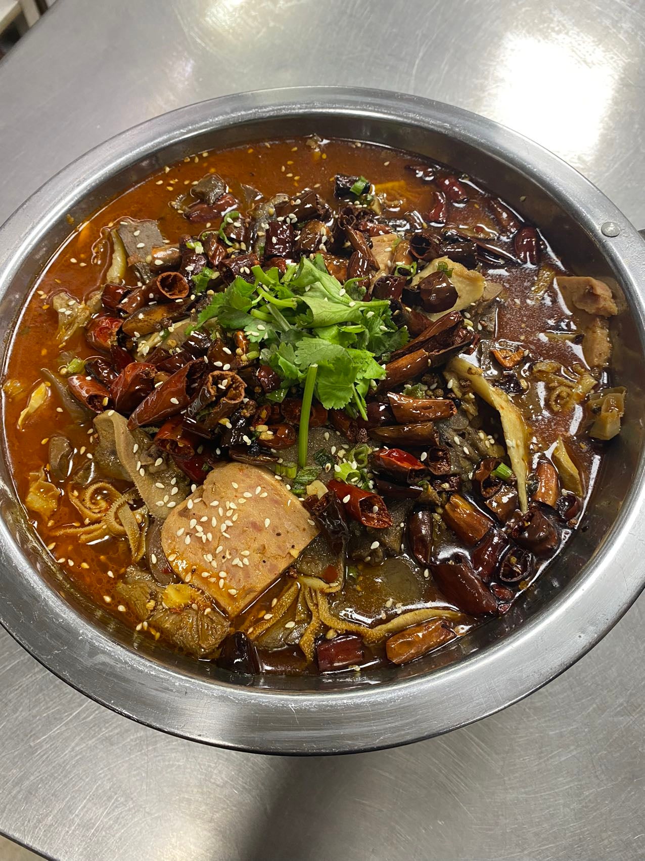 Sliced OX’s Heart,Tongue,Tripe Pork”s Blood Stew(毛血旺)