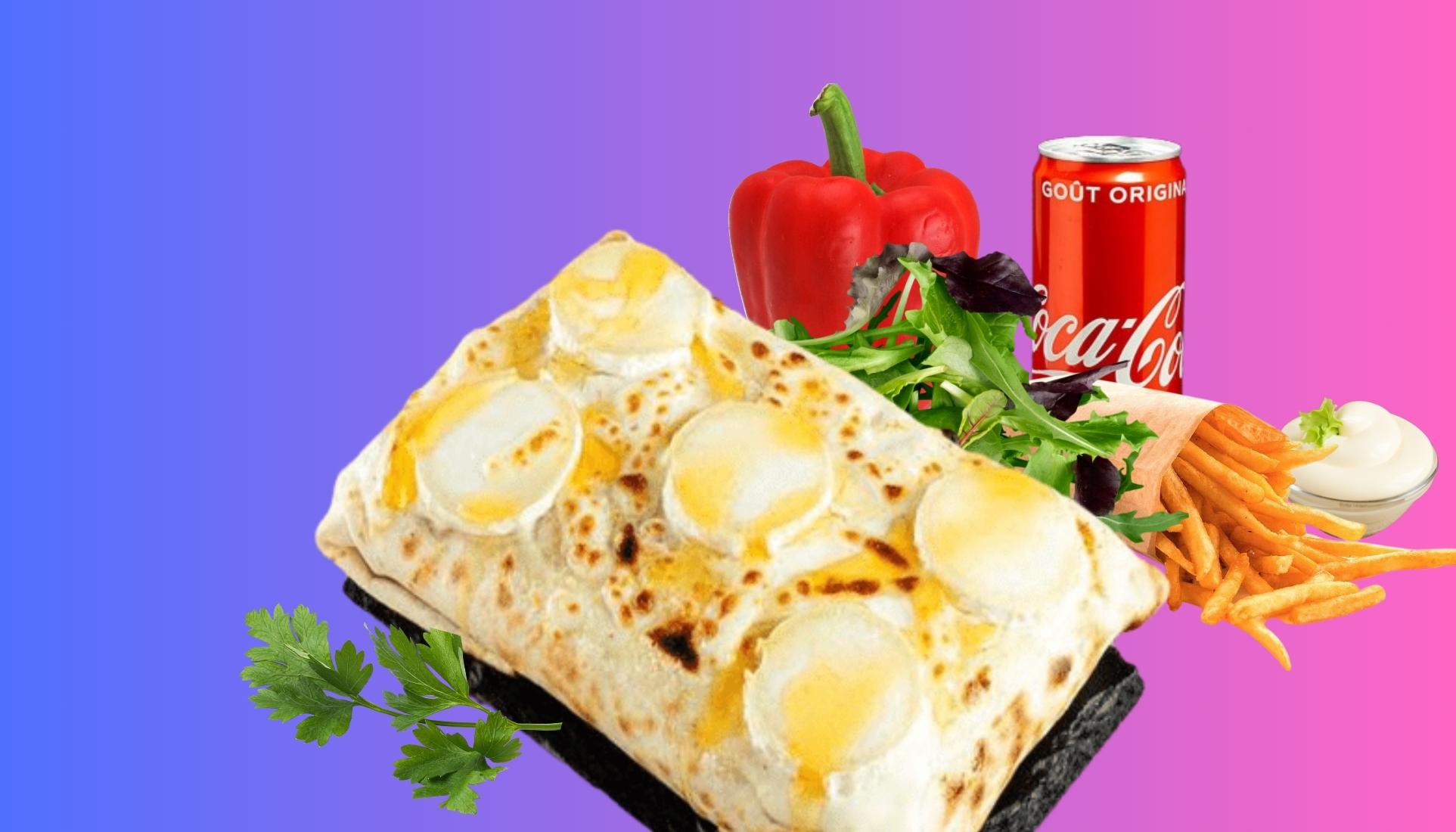 Menu Tacos gratiné au chèvre-miel
