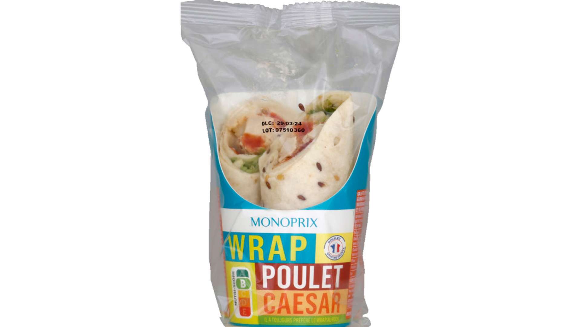 Monoprix Wrap poulet Caesar Le paquet de 180 g