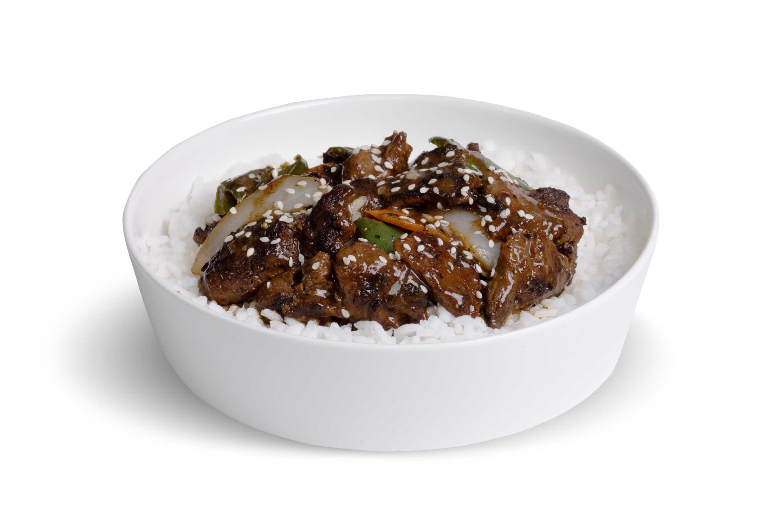 Black Pepper Beef Bowl