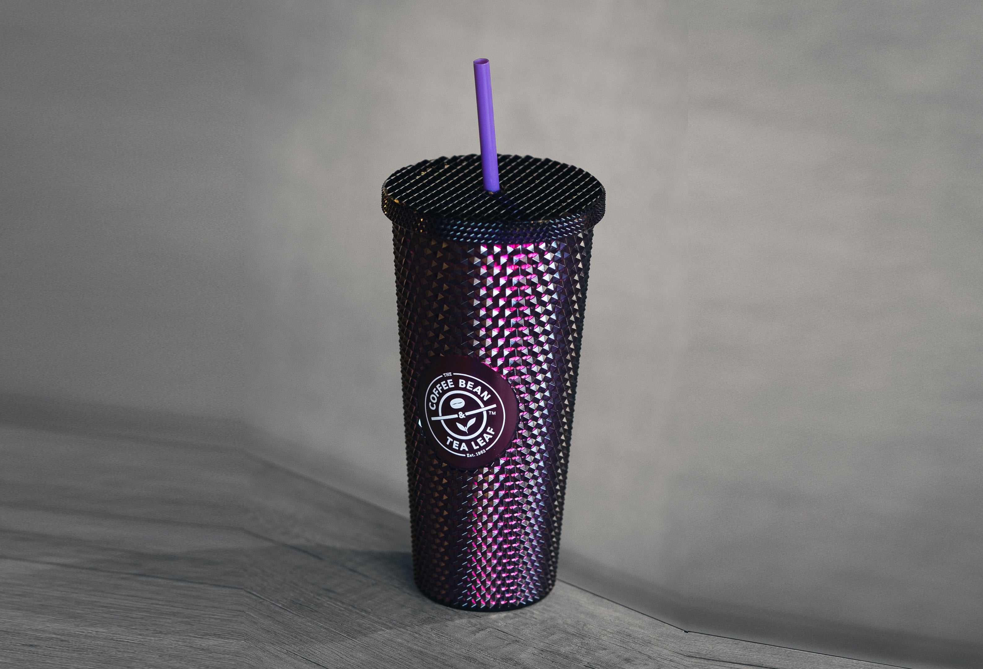 Cold Cup With Straw - Purple