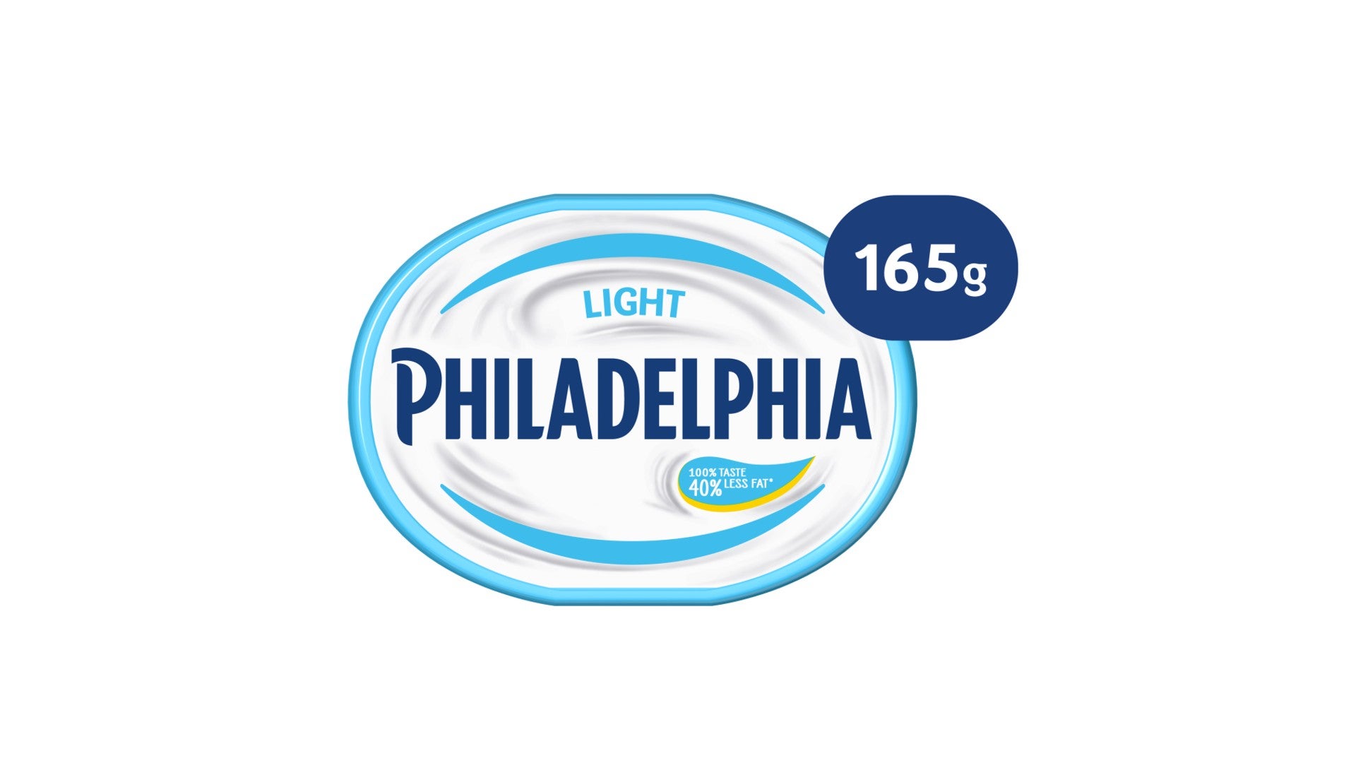 Philadelphia Light Soft Cream Cheese The same great taste with 40% Less Fat Tub 165g