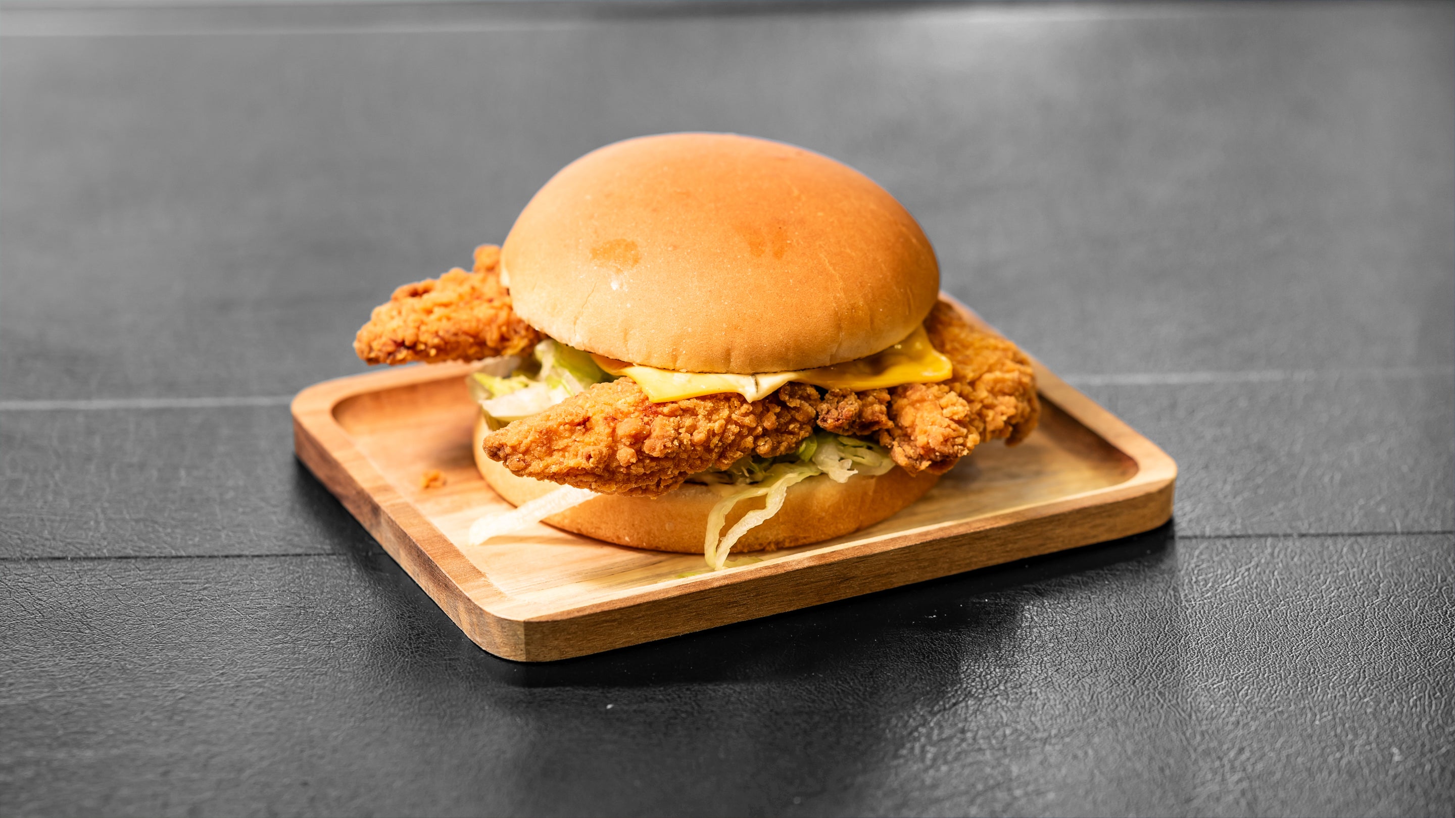 Fried chicken burger