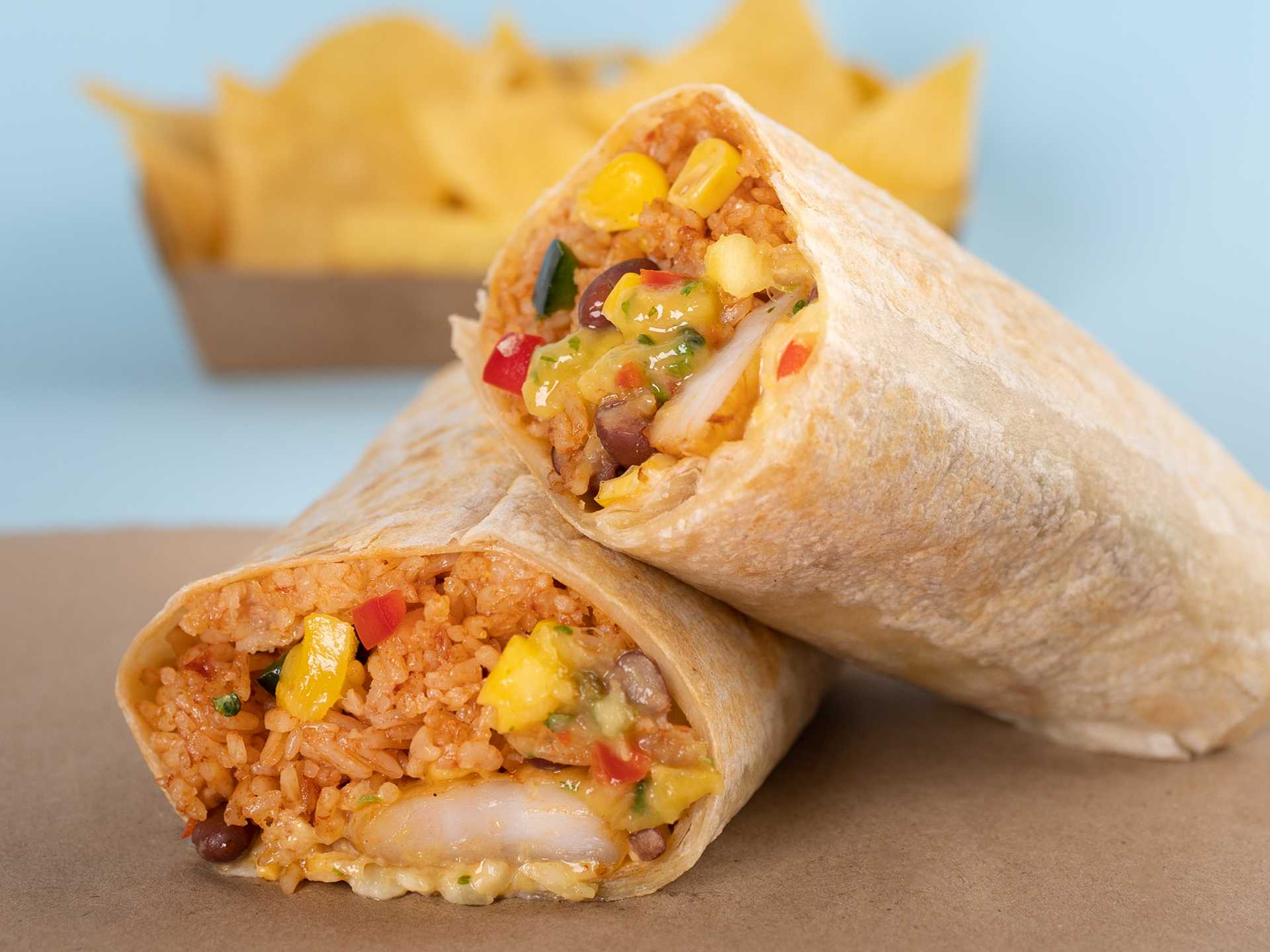 Tropical Shrimp Burrito