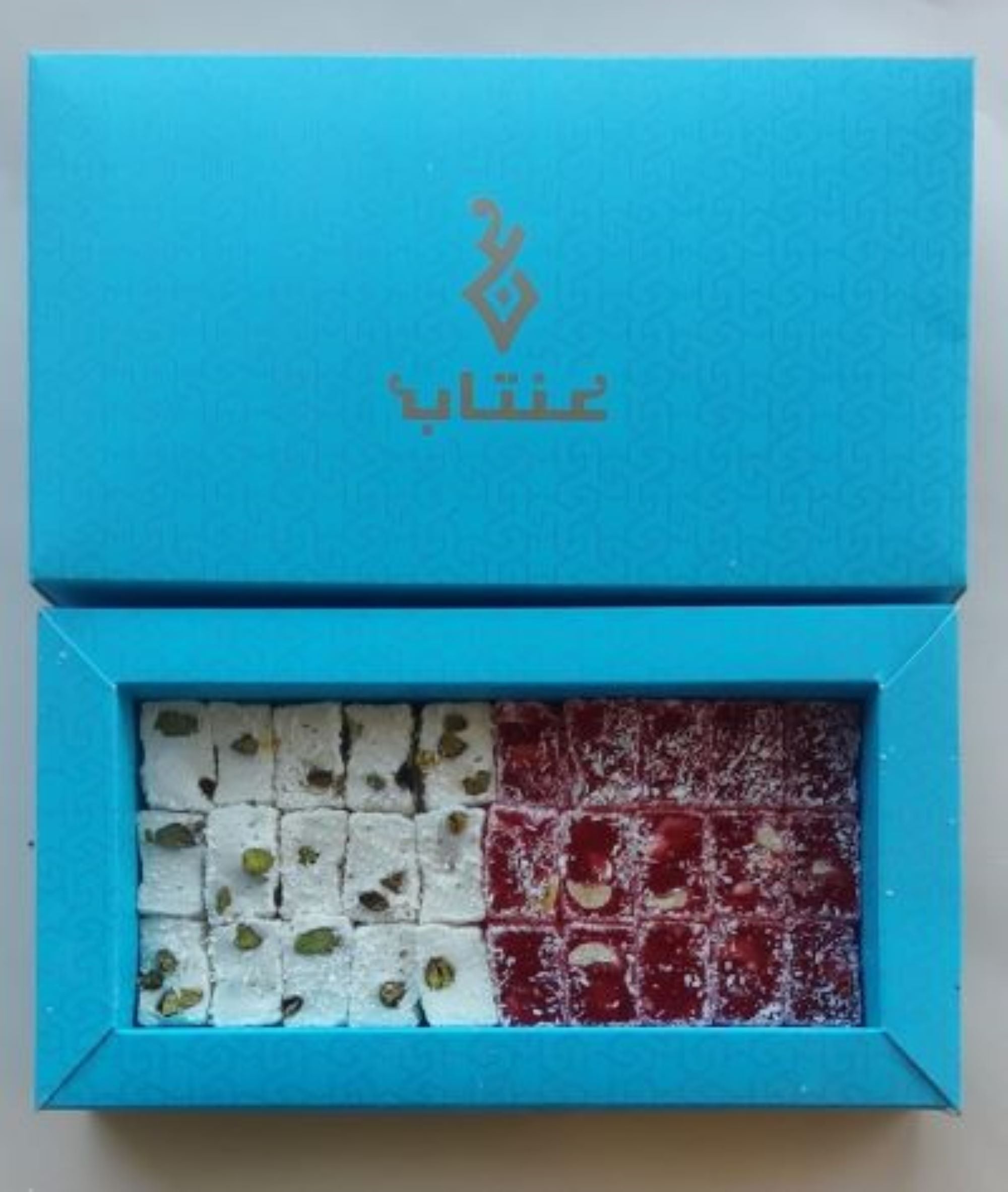 Pistachio and coconut delight with hazelnuts and pomegranates, small box