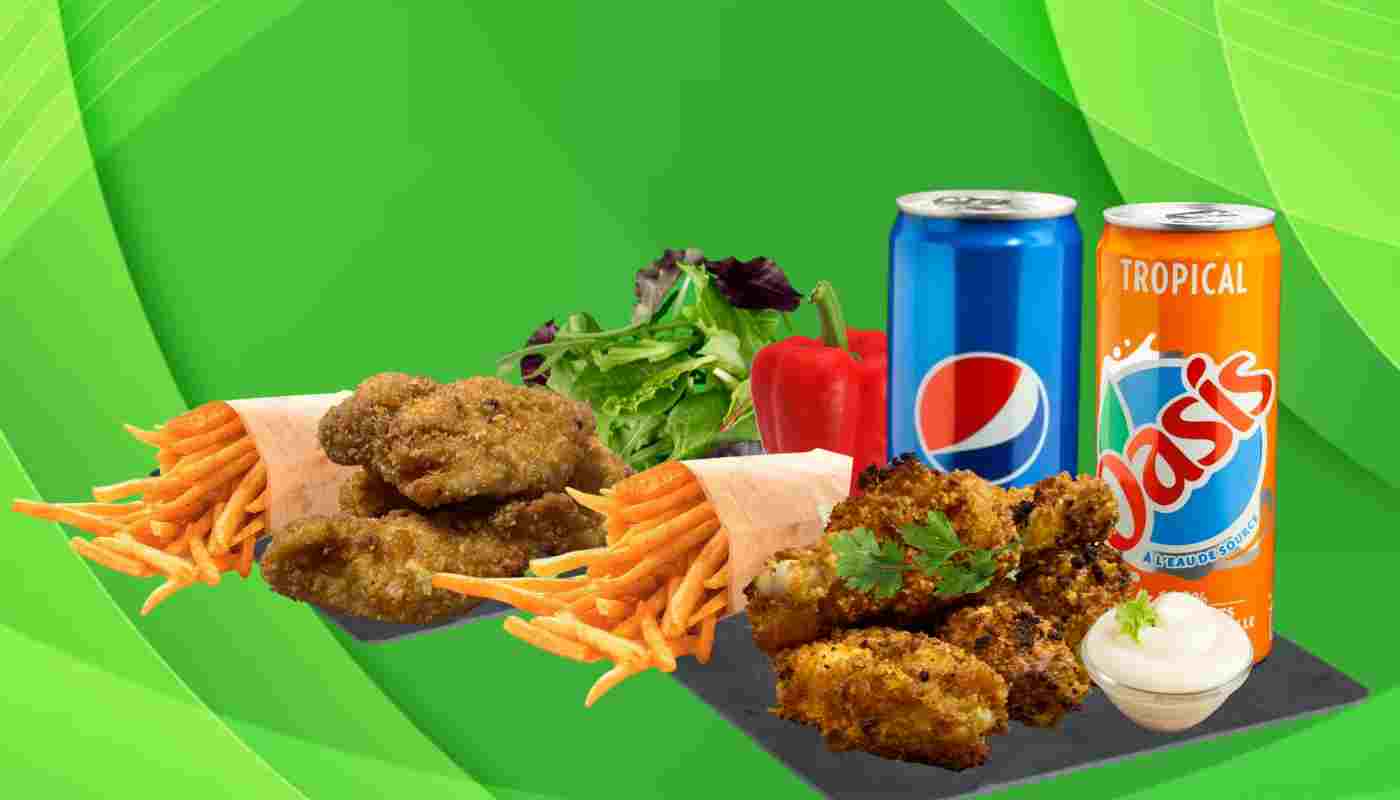 Menu 7 tenders® + 7 hot wings® 🍗🍟🥤
