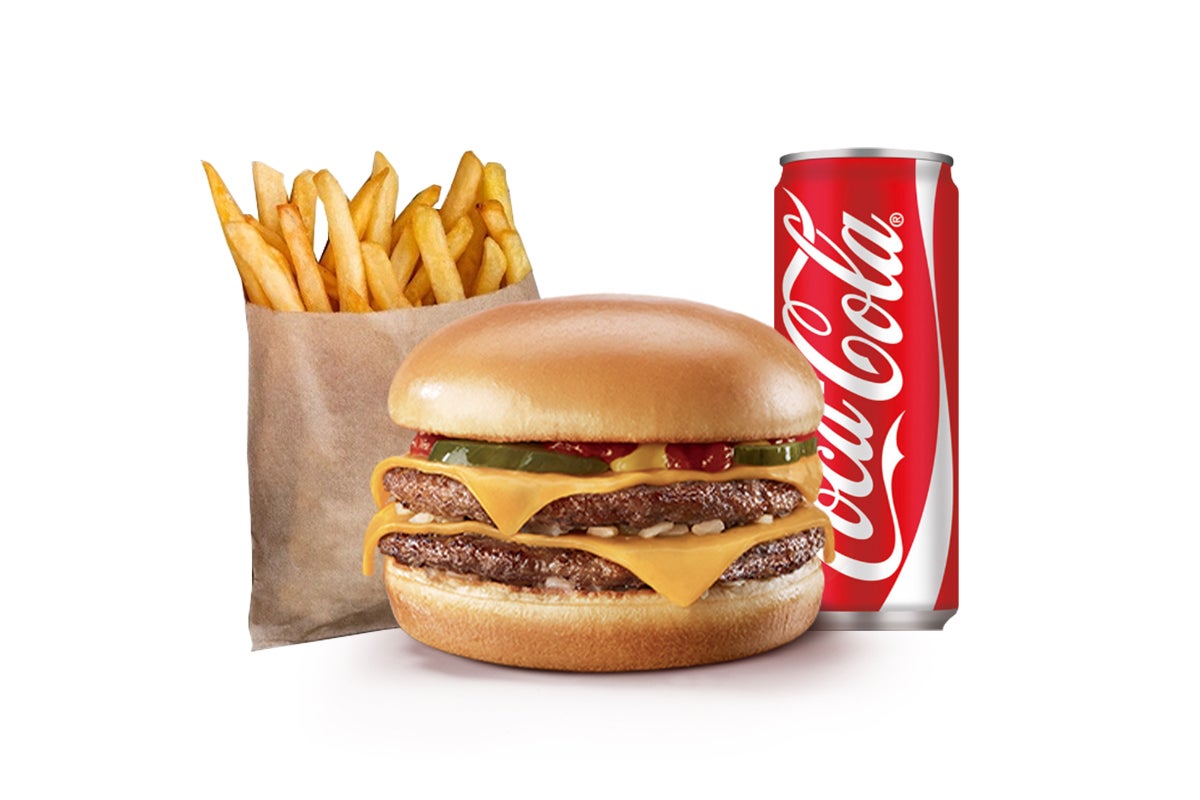 Menu double cheeseburger