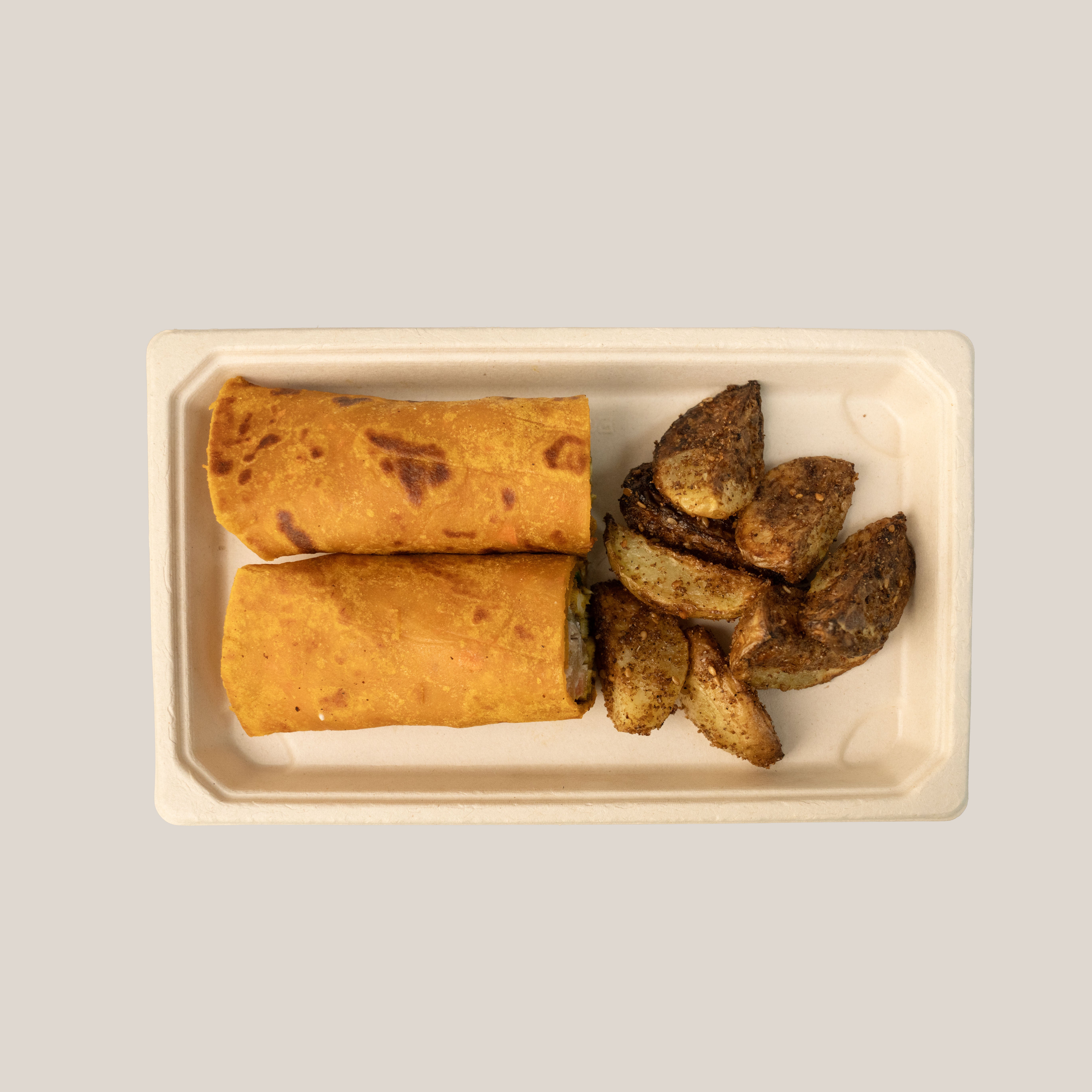 Chicken Shawarma in Sweet Potato Wrap