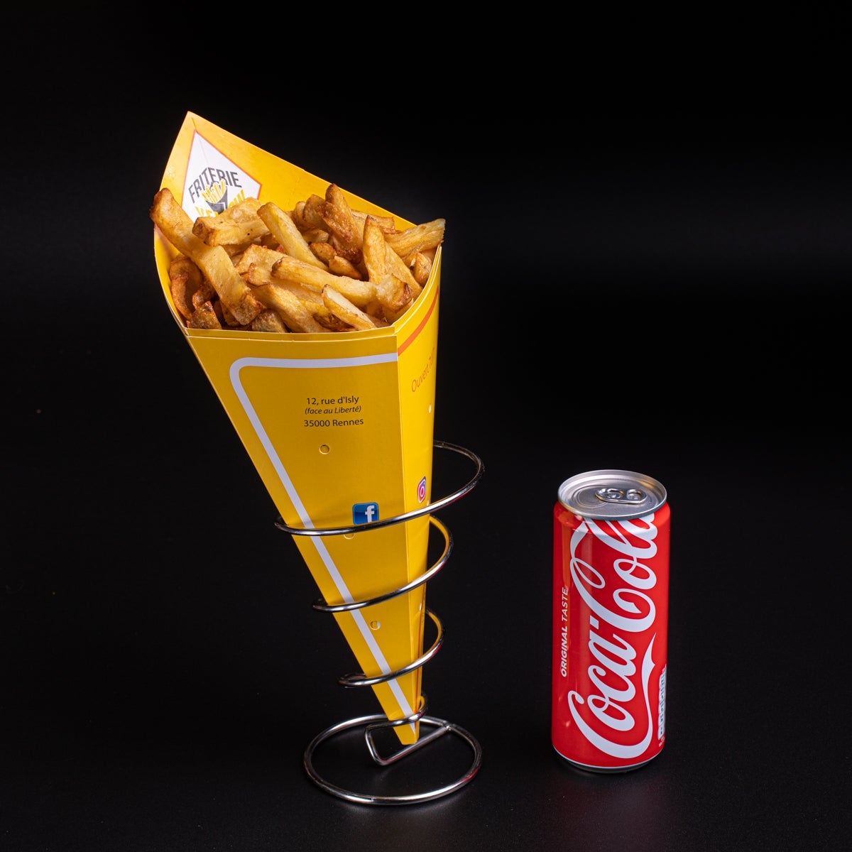 MENU - MOYEN CORNET - FRITES, SAUCE et BOISSON AU CHOIX