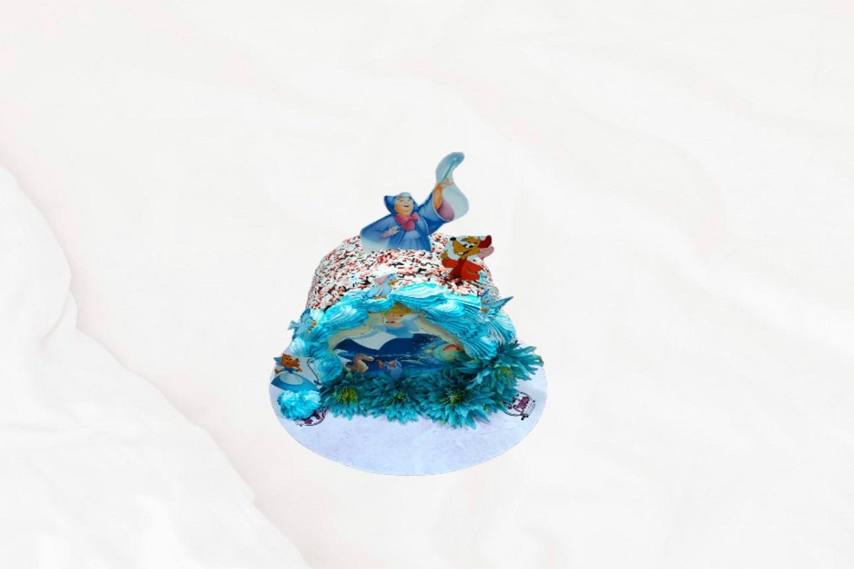 princeese blue cake 2