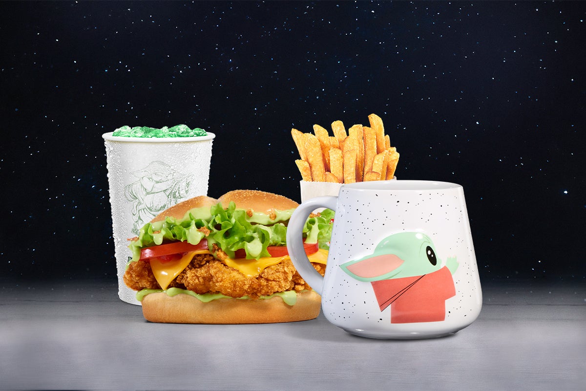 Menu Galactique avec Grogu burger