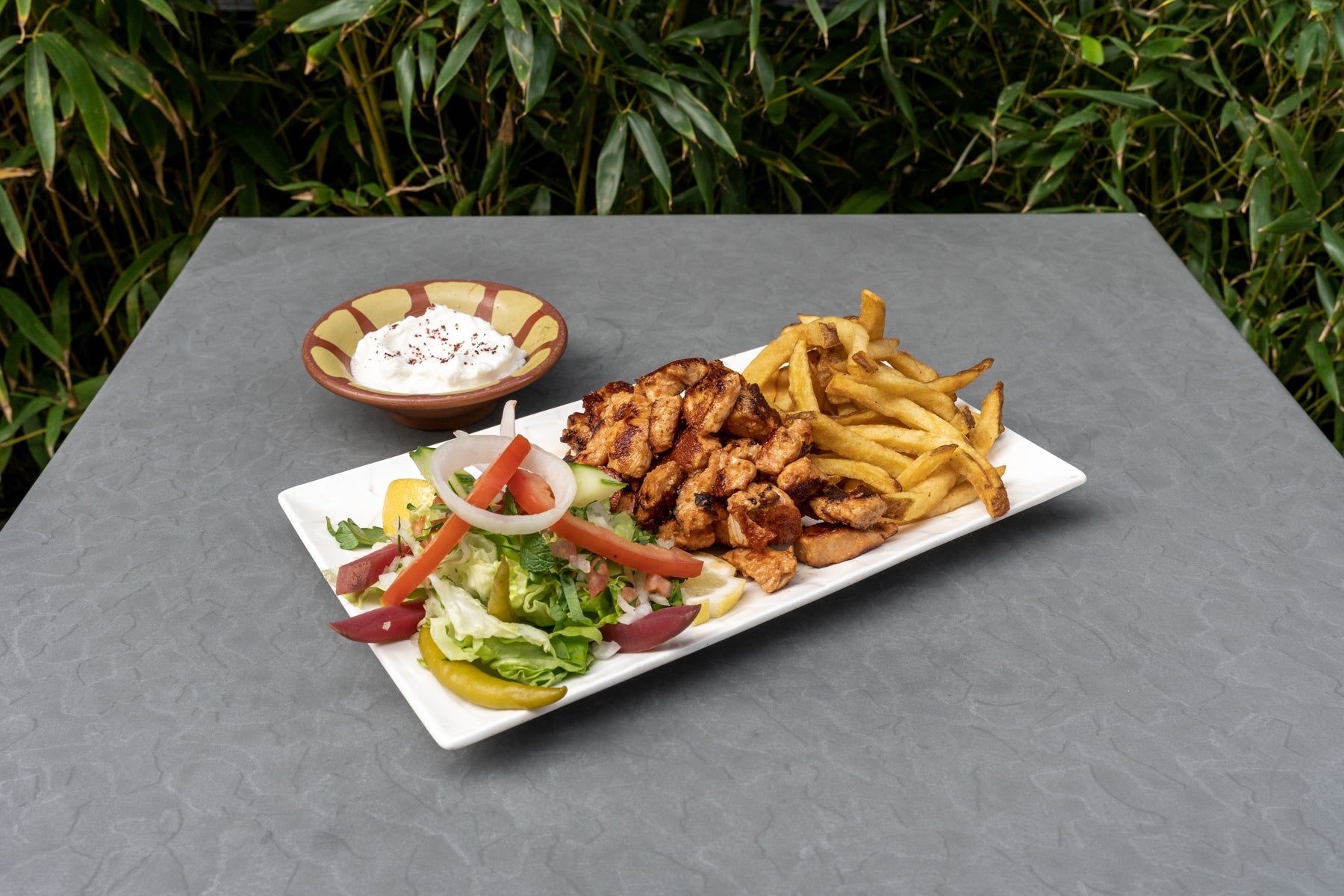Assiette chawarma poulet