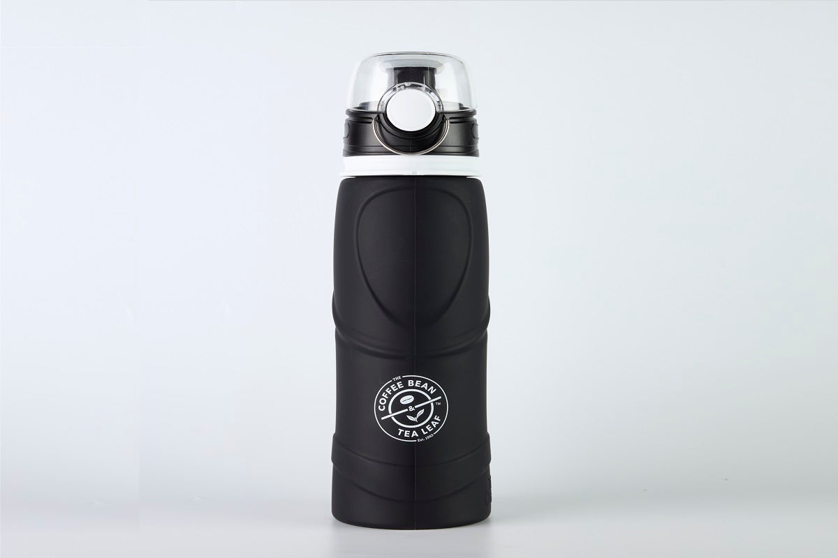 Collasible Silicone Sports Bottle - Black