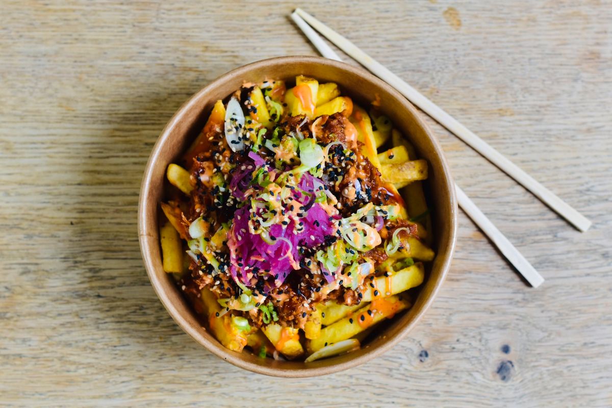 Korean Pulled Pork Fries