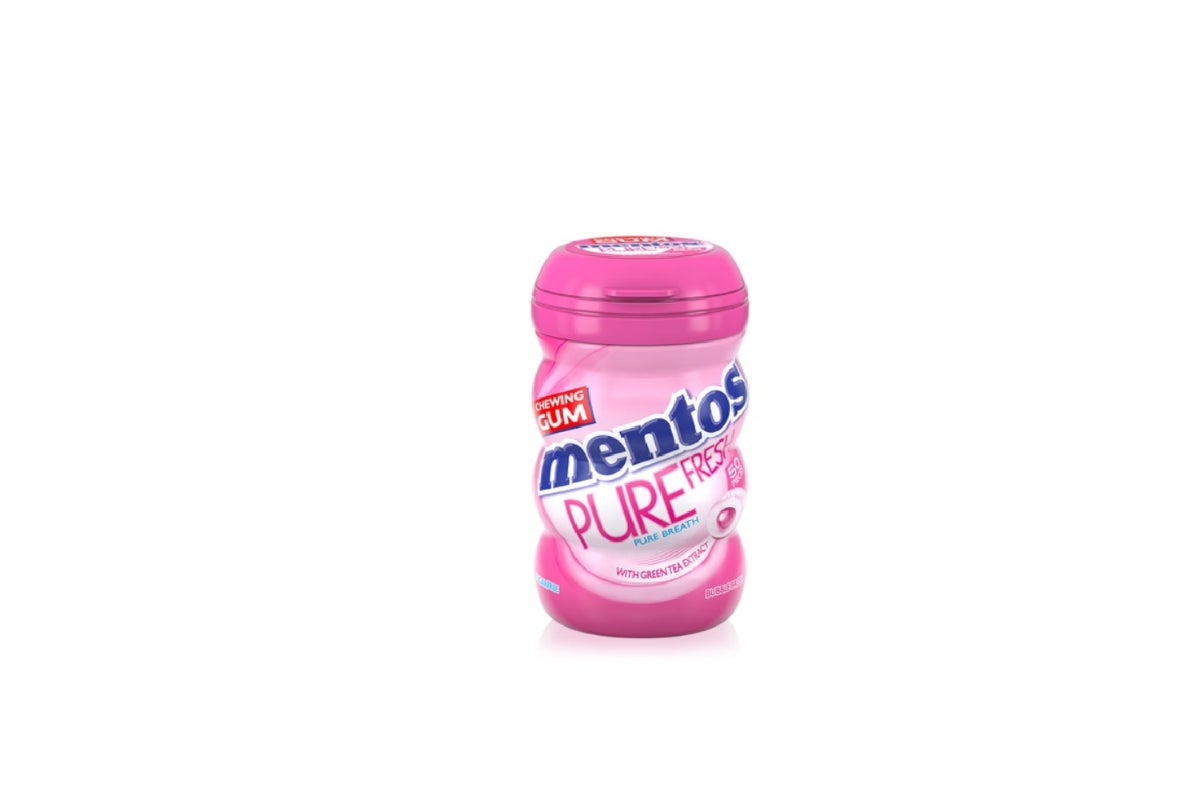 Mentos Pure Fresh Chewing Gums with Green Tea Extract Bubble Fresh Flavor, 10 Pieces