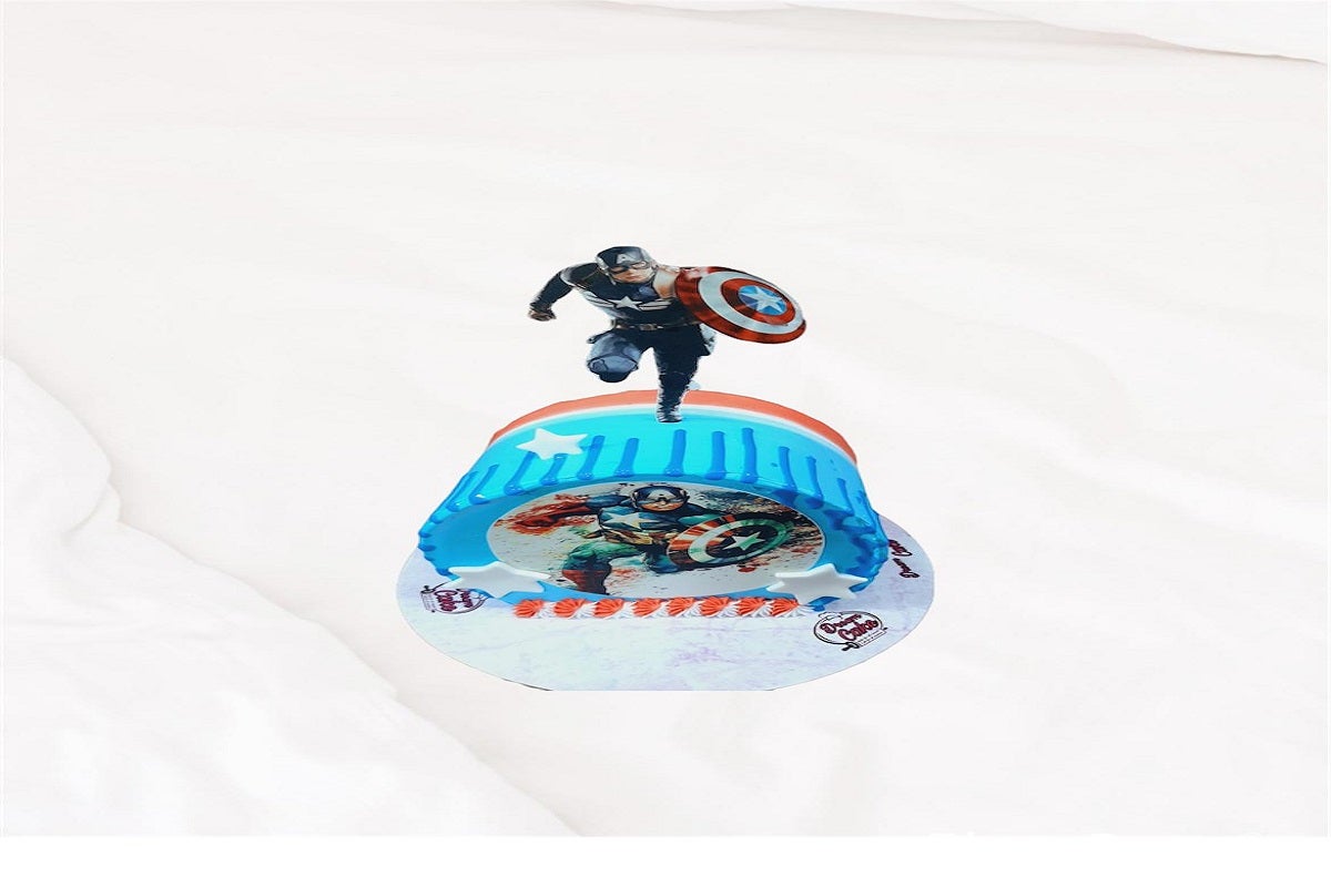 captain american cake 8 inch serve8-10 persons