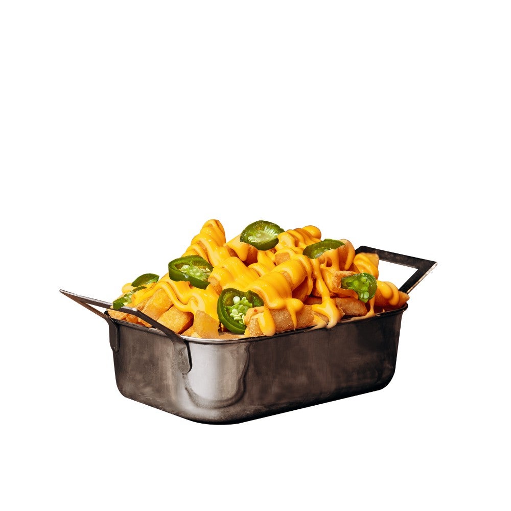 Extra cheddar & jalapenos