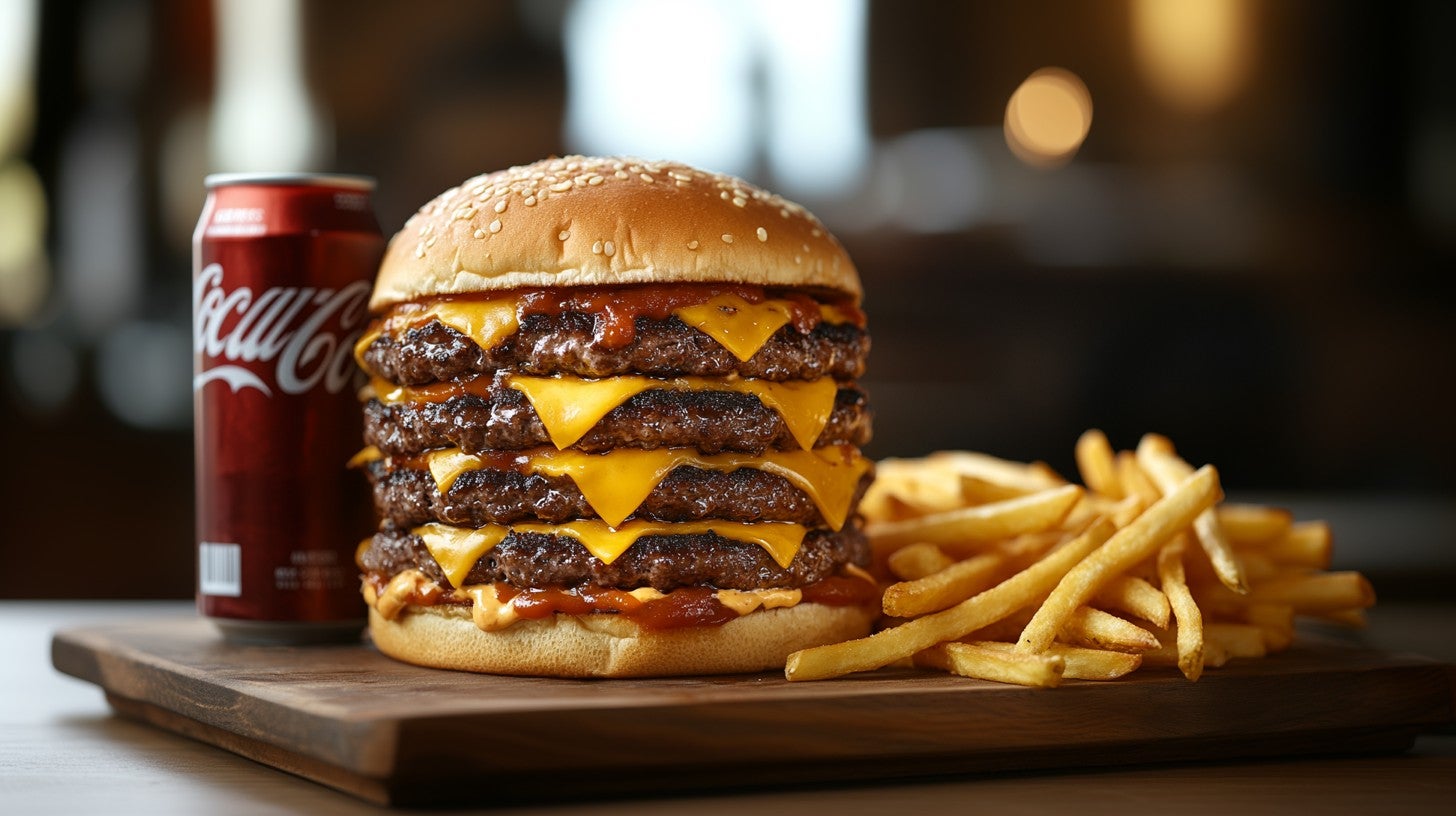 Menu maxi burger 🍔🍔🍔🍔 + 🧀🧀🧀🧀
