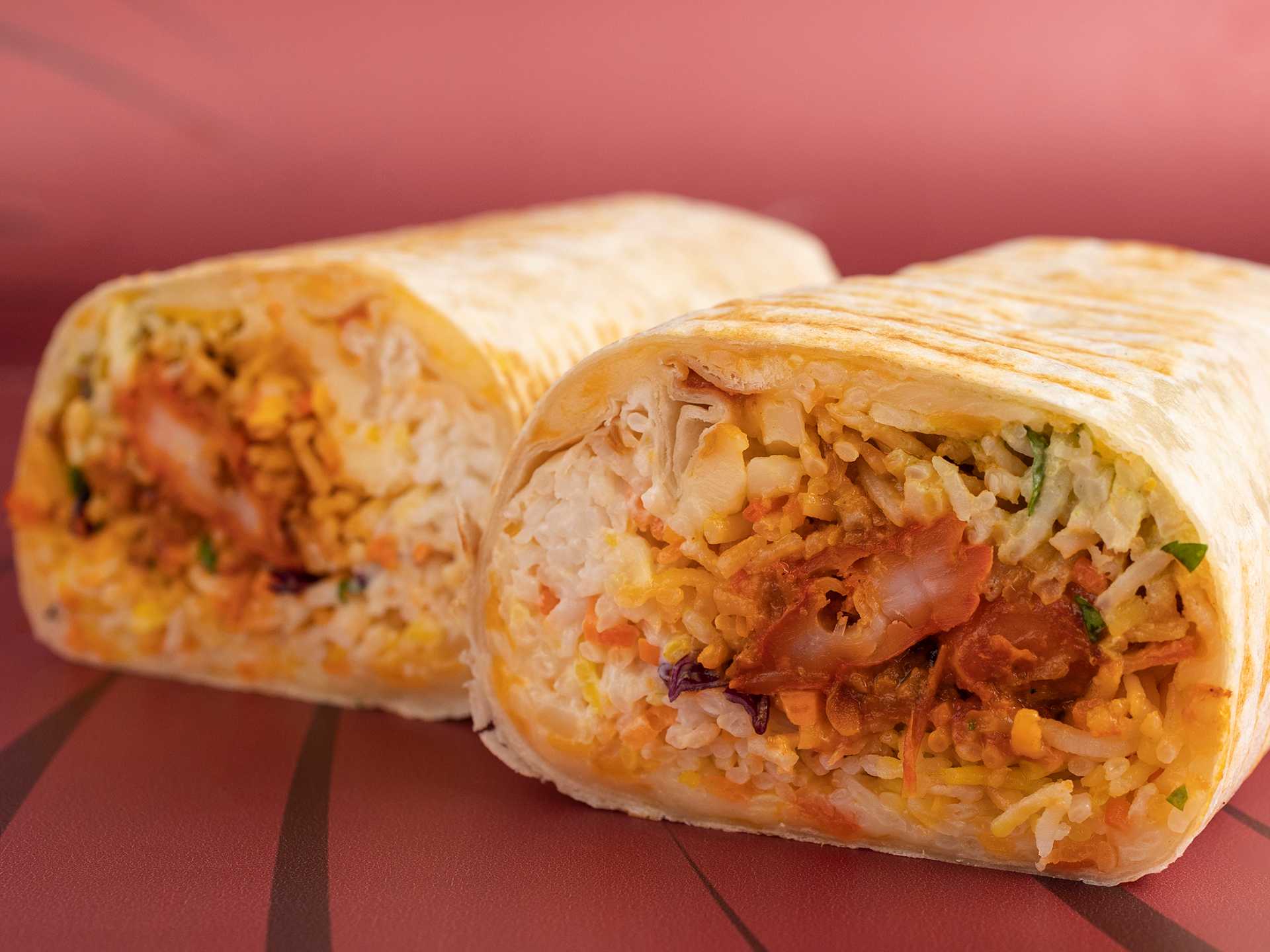 Shrimp Biryani Burrito