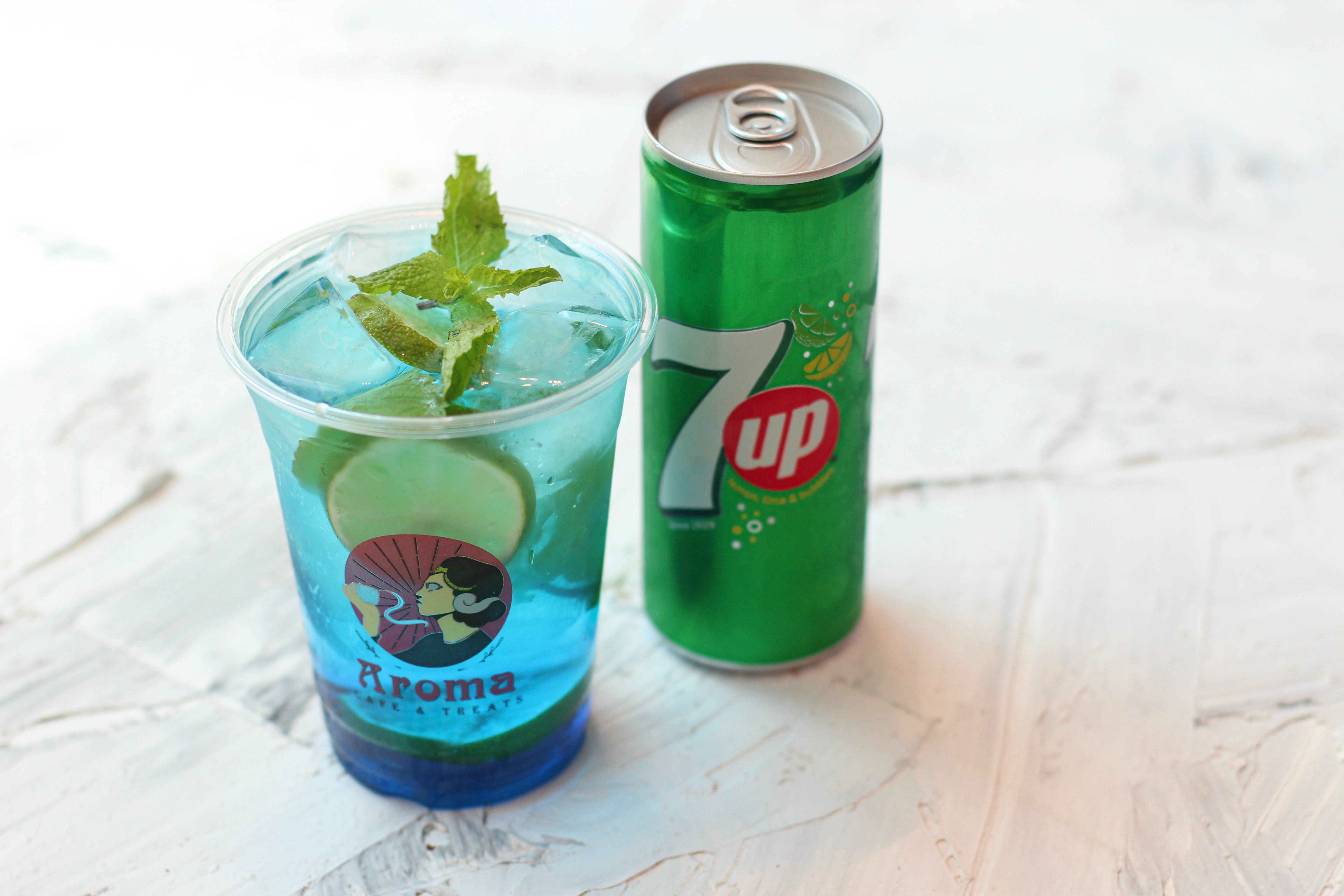 7 Up with Concentrated Blueberry Syrup
