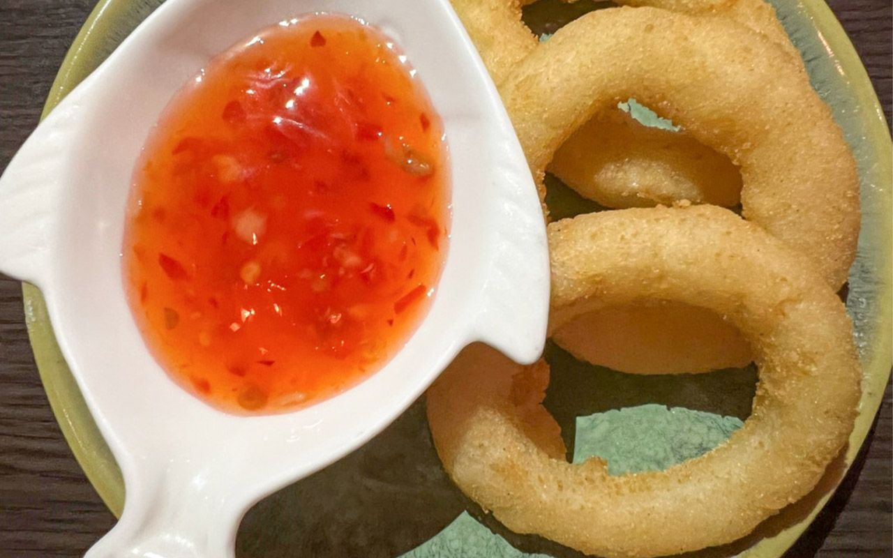 9. Anelli di cipolla vegetarian