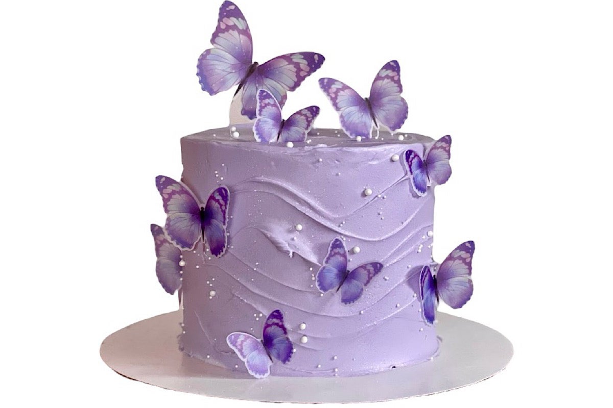 Butterfly purple cake 2