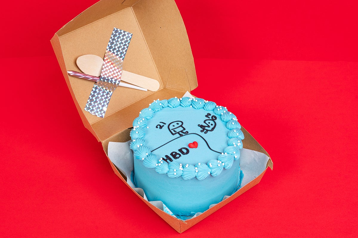 Blue number cake