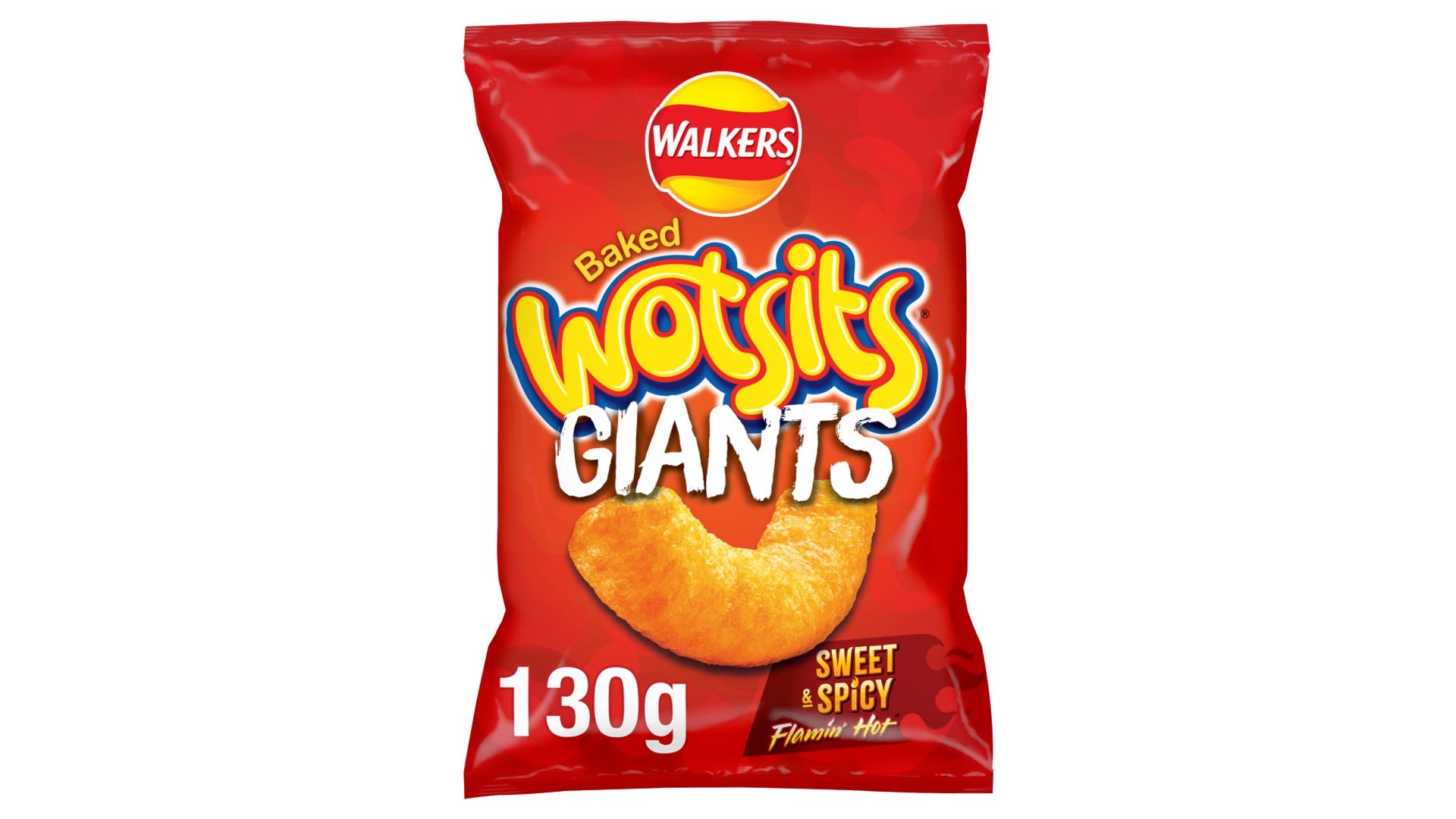Walkers Wotsits Giants Flamin' Hot Crisp Snacks 130g