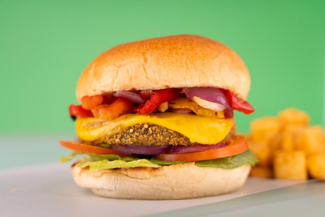 Pumpkin and Spinach Burger (V)