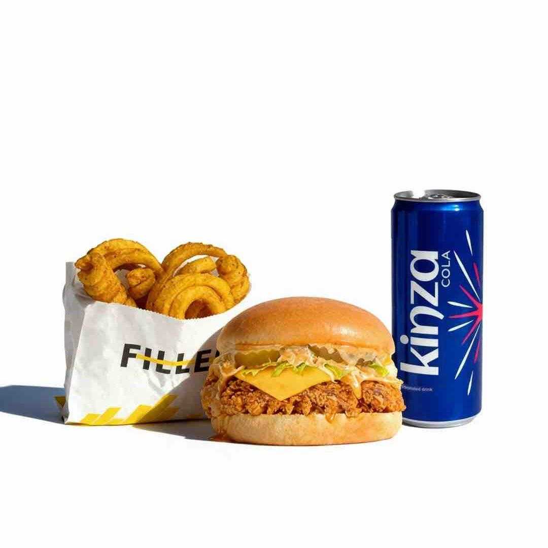 Crispy chicken fillet meal