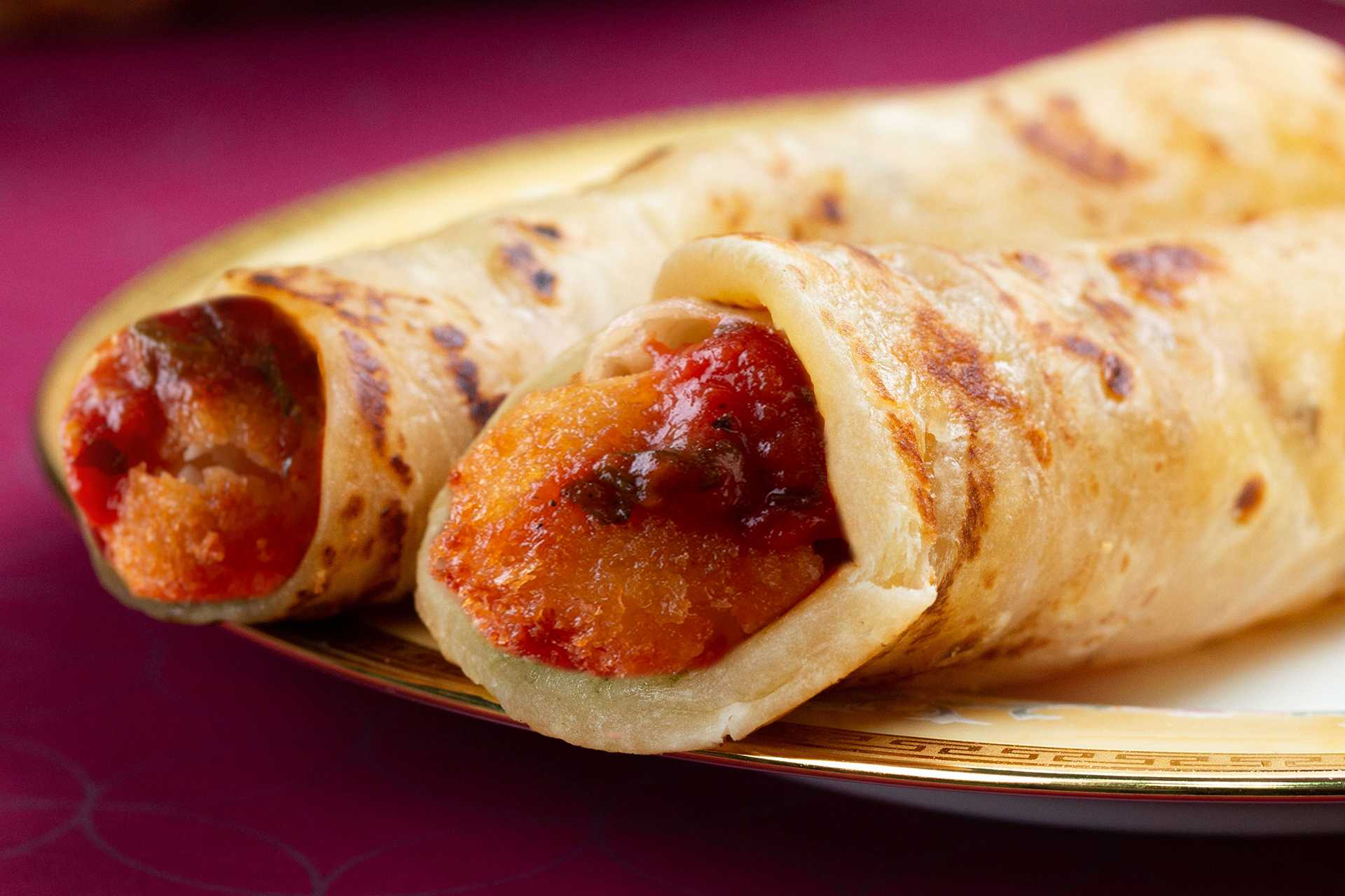 Fried Halloum Chapati