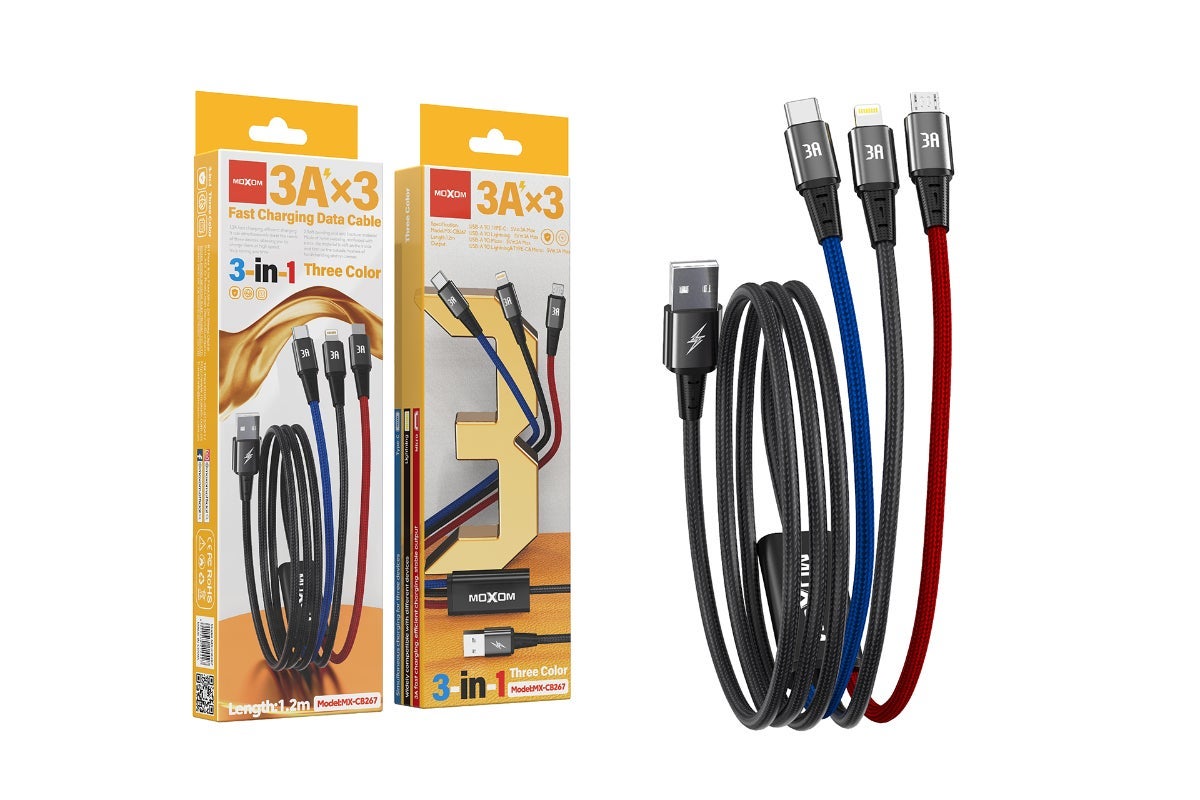 3 in 1 Data Cable By Moxom
