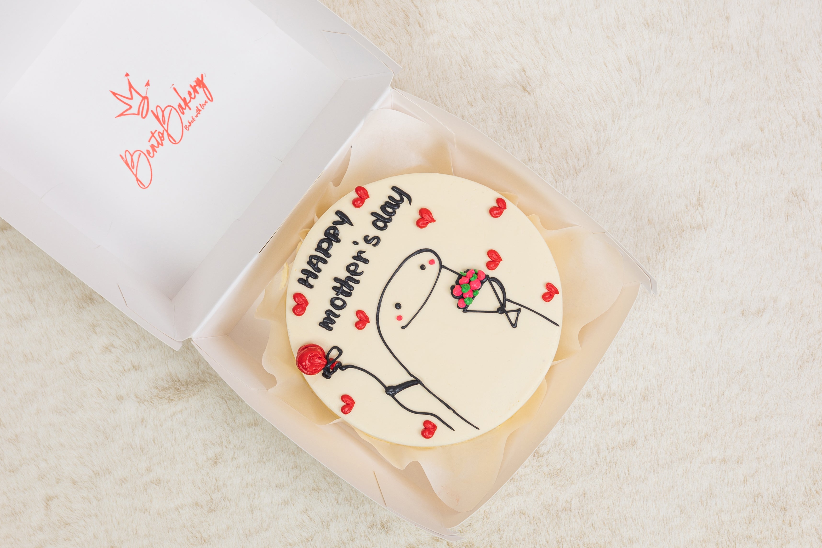 Balloon Hold Happy Mothers Day Cake