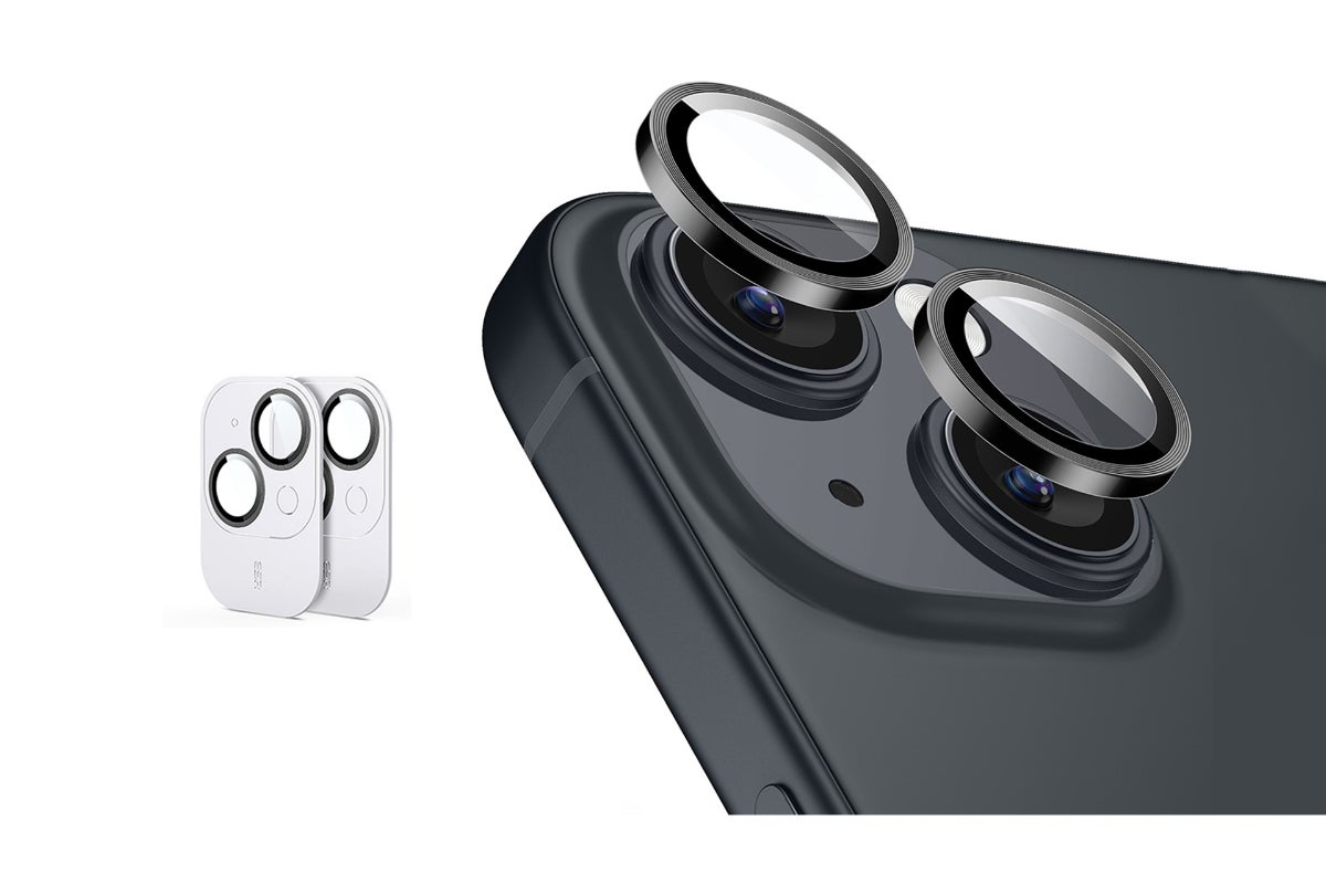 ESR Armorite Camera Lens Protectors, Compatible with iPhone 15/15 Plus, Black