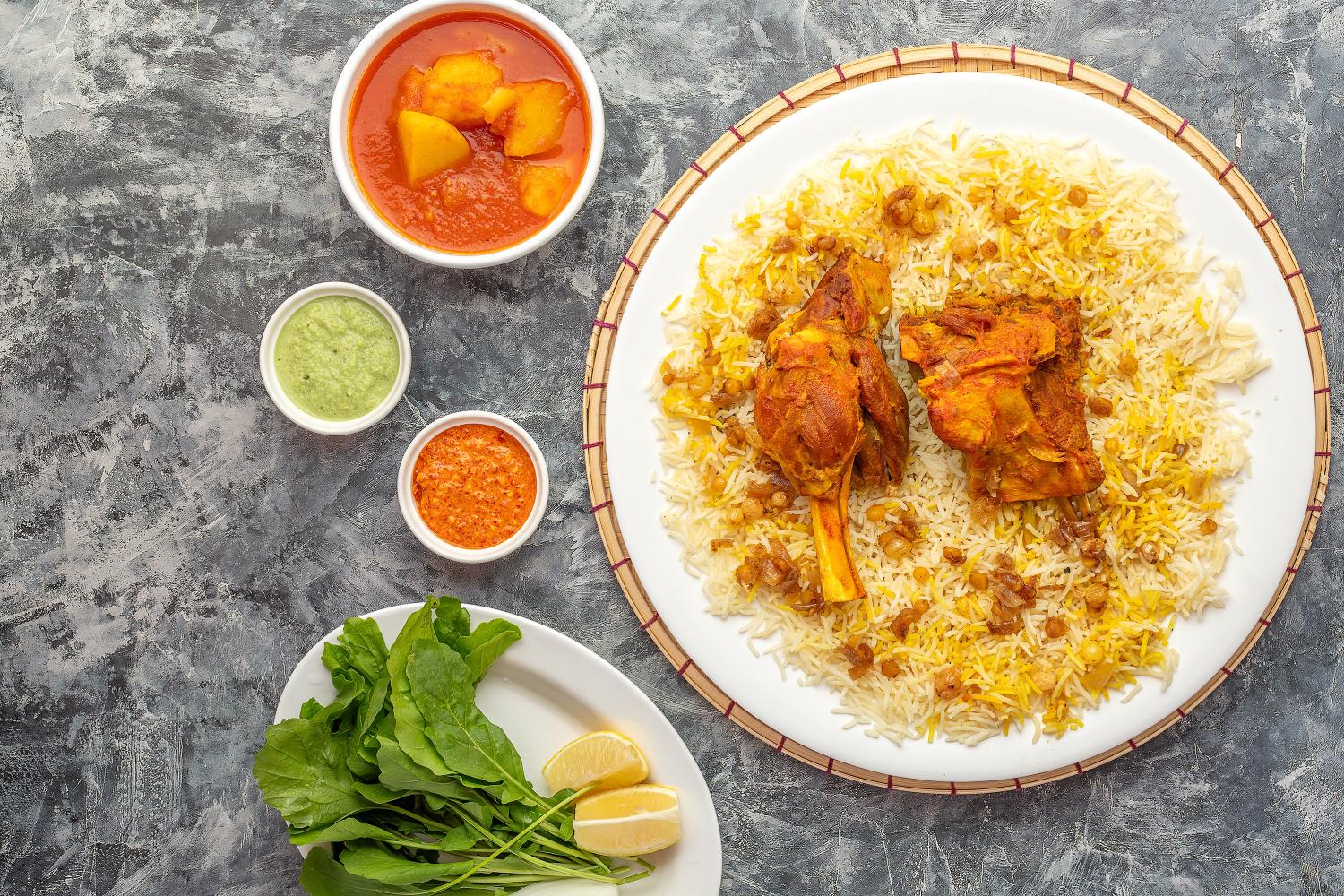 Arabic Meat Naemi Majbos Meal