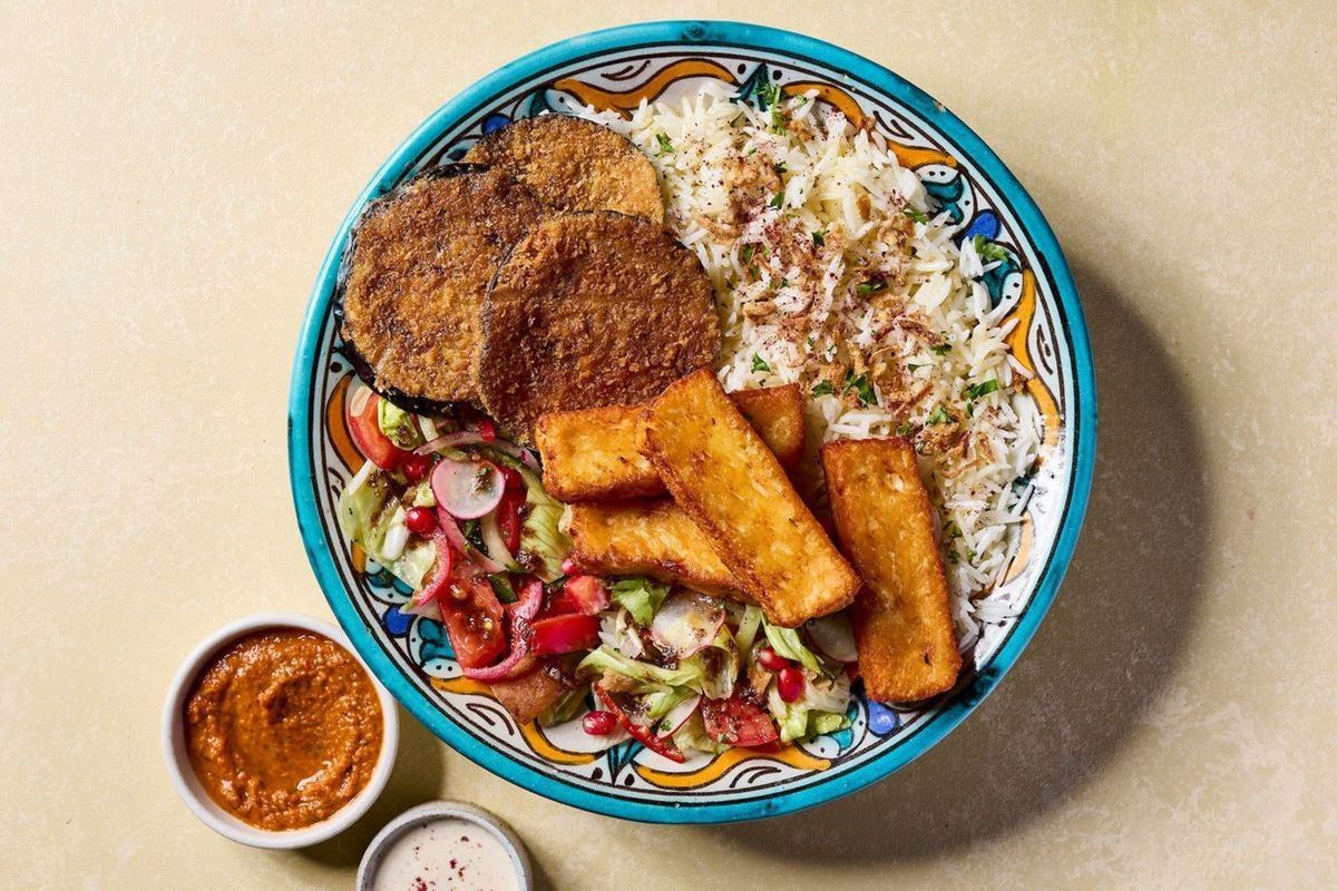HALLOUMI + AUBERGINE PLATE
