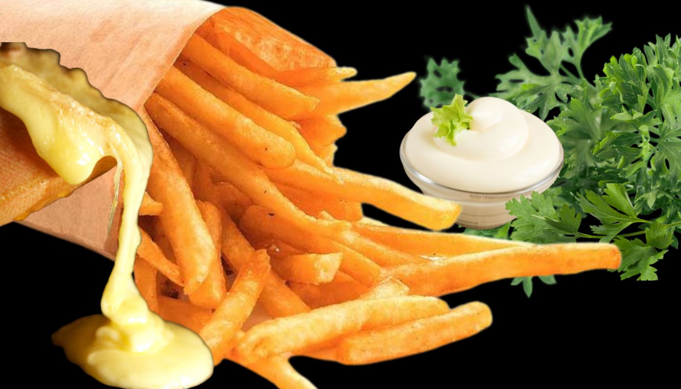 Petite frites avec sauce fromagère 🧀🫕